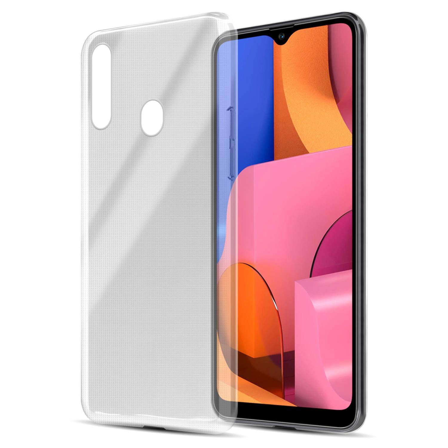 Cadorabo Hülle für Samsung Galaxy A20s Schutz Hülle in natur Schutzhülle TPU Silikon Cover Etui Case