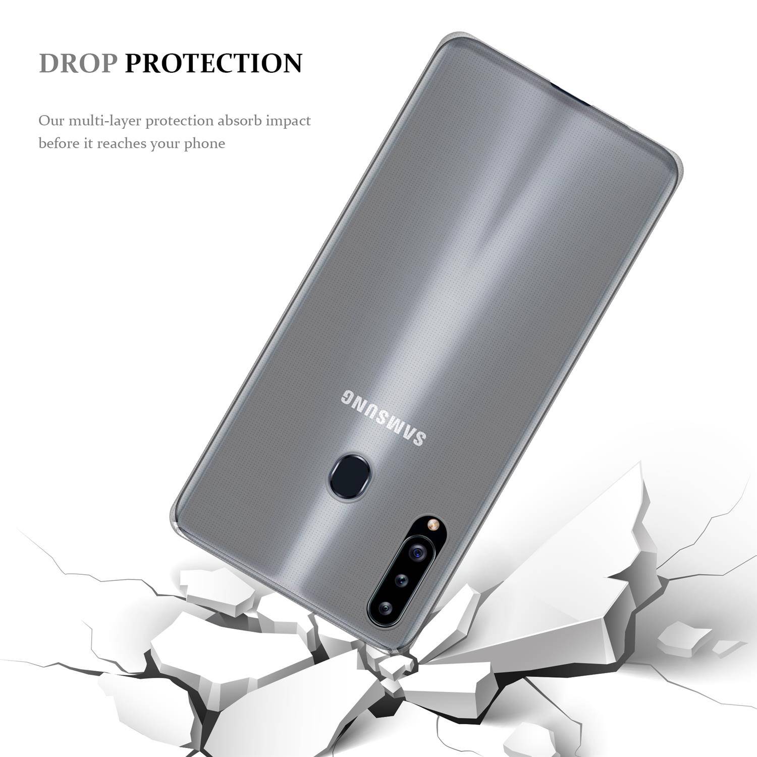 Cadorabo Hülle für Samsung Galaxy A20s Schutz Hülle in natur Schutzhülle TPU Silikon Cover Etui Case