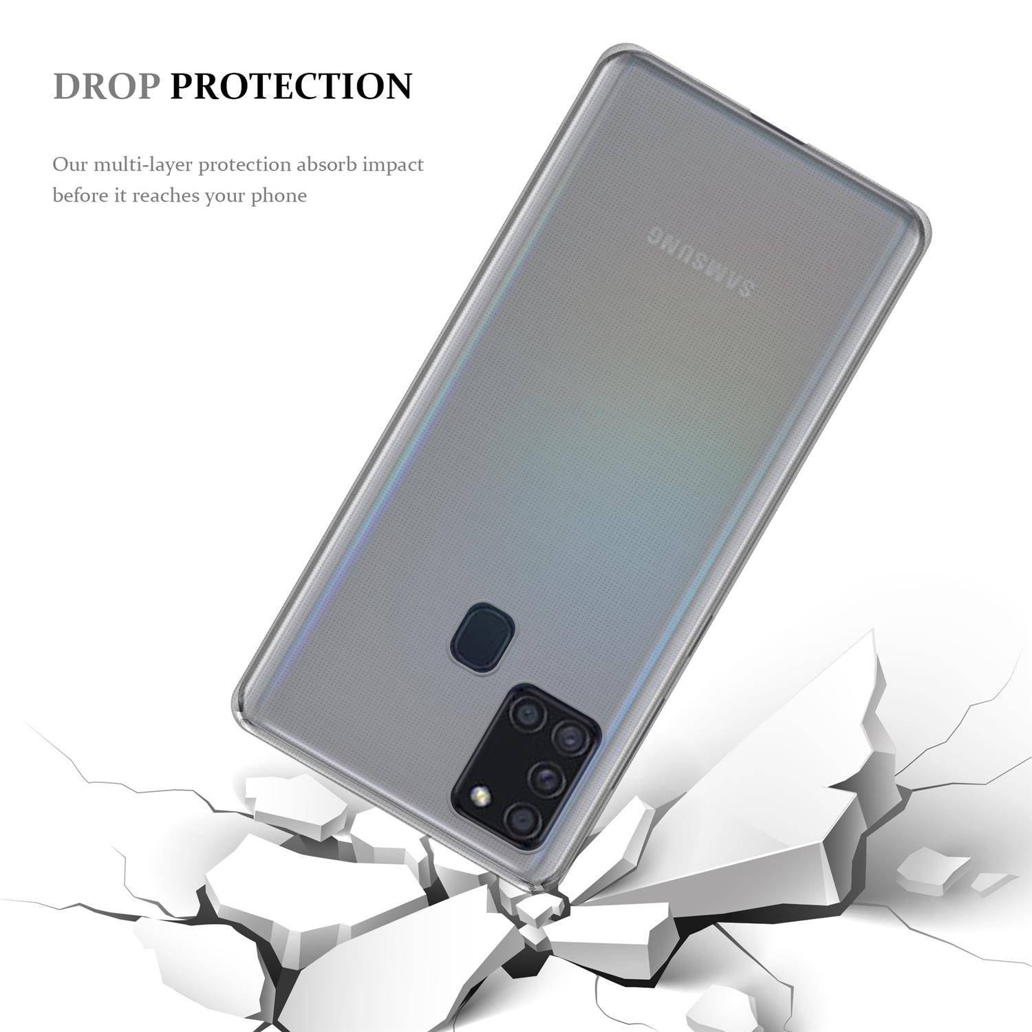 Cadorabo Hülle für Samsung Galaxy A21s Schutz Hülle in natur Schutzhülle TPU Silikon Cover Etui Case