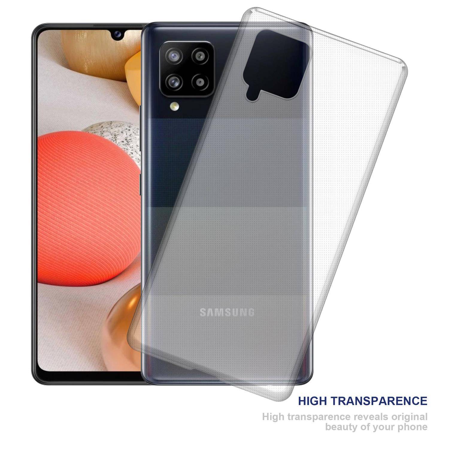Cadorabo Hülle für Samsung Galaxy A42 Schutz Hülle in natur Schutzhülle TPU Silikon Cover Etui Case