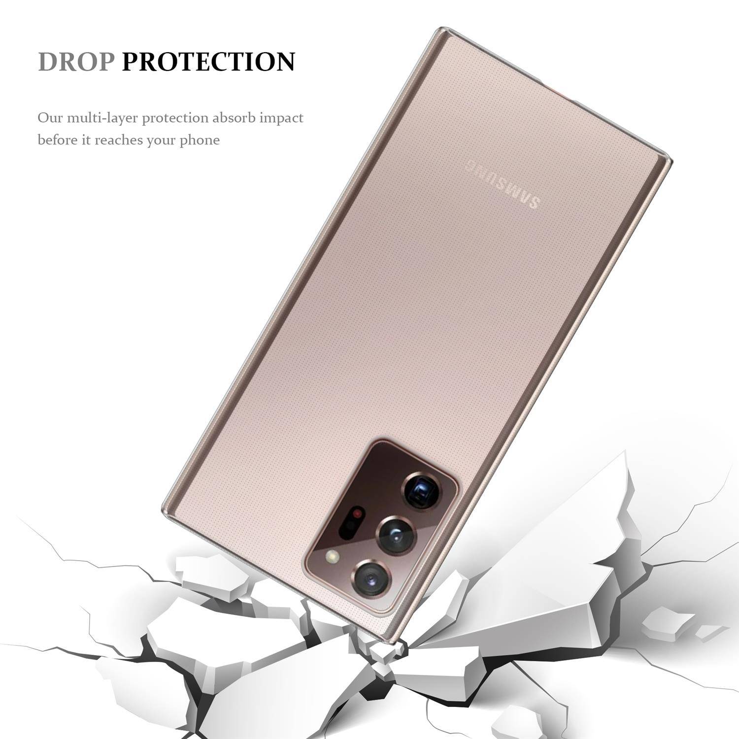 Cadorabo Hülle für Samsung Galaxy Note 20 Ultra Schutz Hülle in natur Schutzhülle TPU Silikon Cover Etui Case