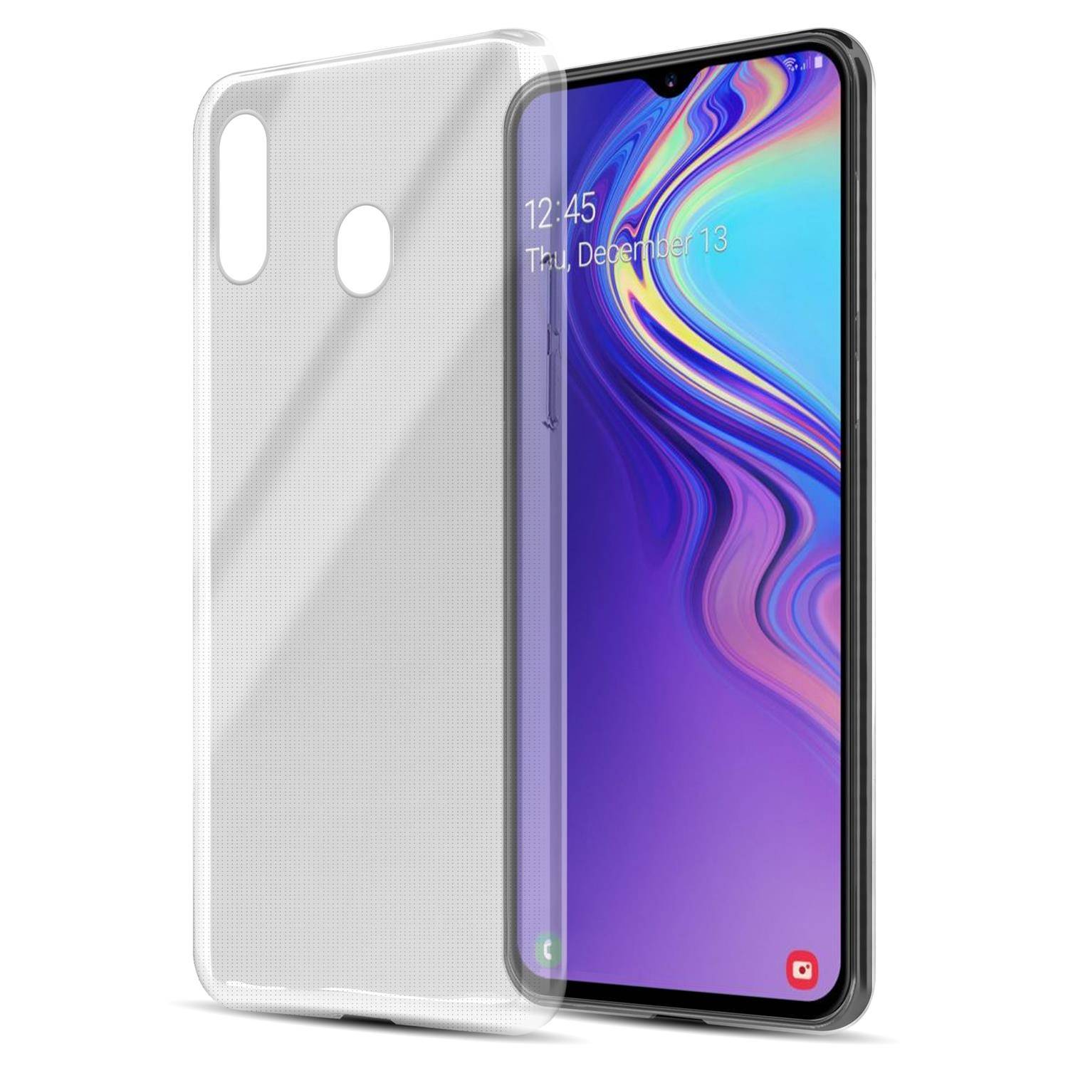 Cadorabo Hülle für Samsung Galaxy M30 Schutz Hülle in natur Schutzhülle TPU Silikon Cover Etui Case