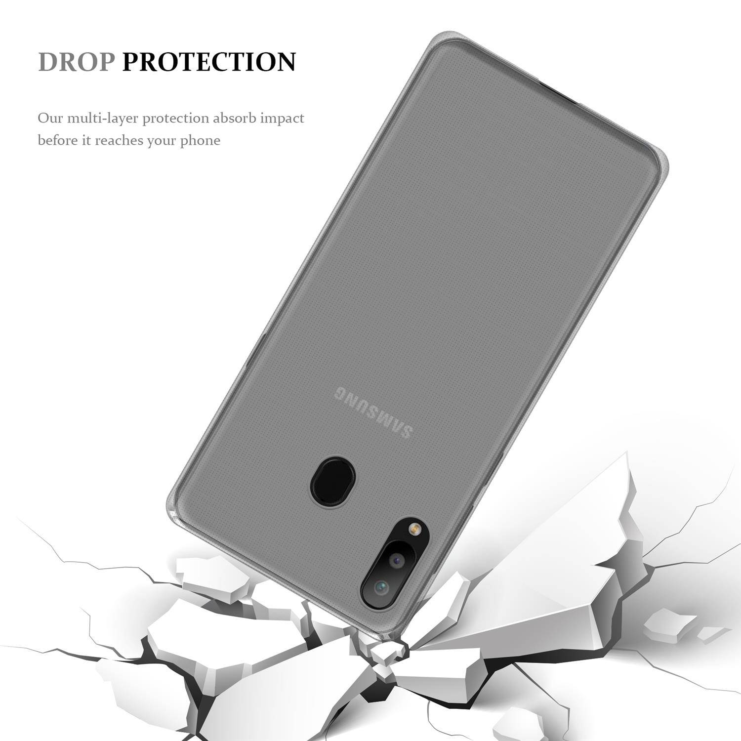 Cadorabo Hülle für Samsung Galaxy M30 Schutz Hülle in natur Schutzhülle TPU Silikon Cover Etui Case