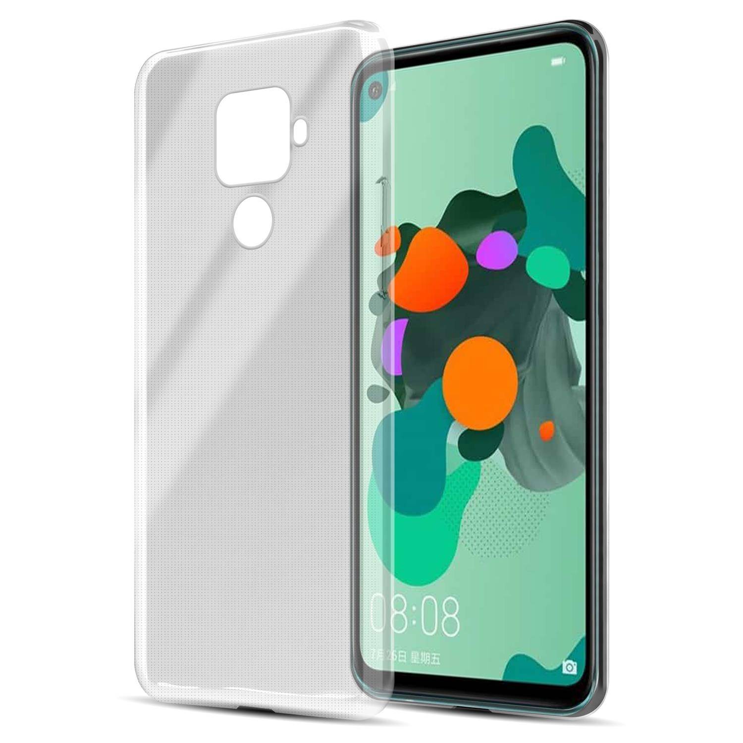 Cadorabo Hülle für Huawei Mate 30 Lite Schutz Hülle in natur Schutzhülle TPU Silikon Cover Etui Case