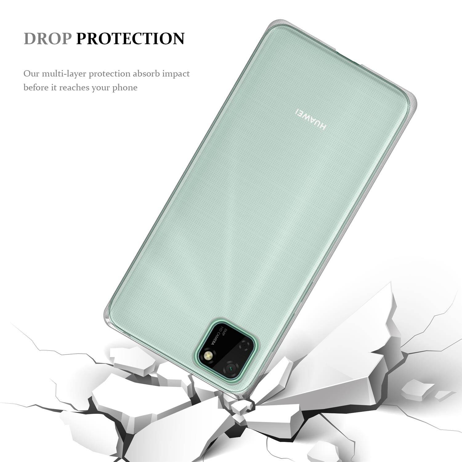 Cadorabo Hülle für Huawei Y5p Schutz Hülle in natur Schutzhülle TPU Silikon Cover Etui Case