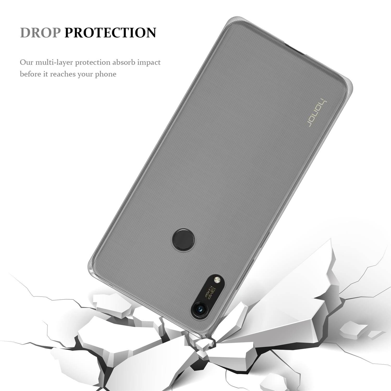 Cadorabo Hülle für Honor 8A Prime Schutz Hülle in natur Schutzhülle TPU Silikon Cover Etui Case