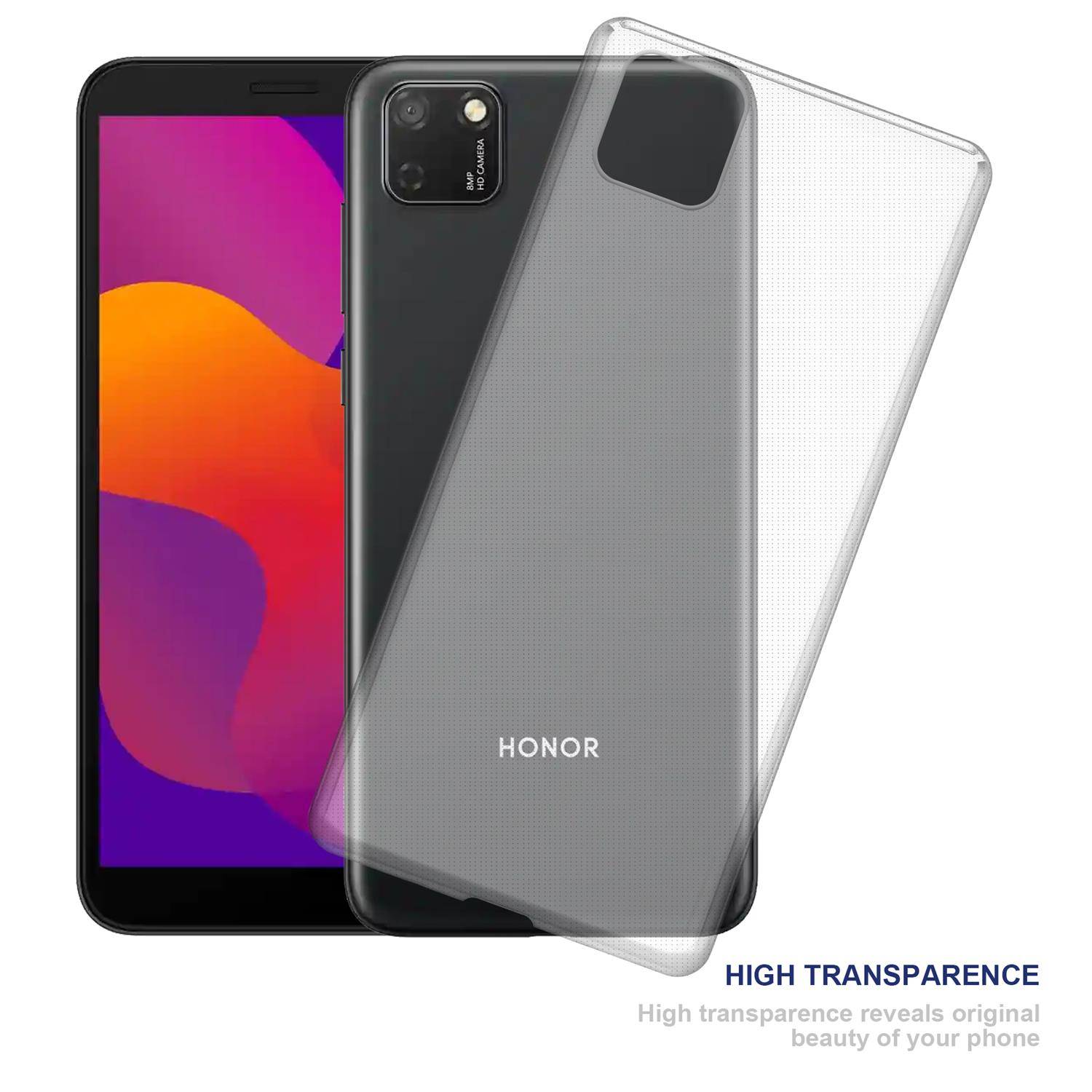 Cadorabo Hülle für Honor 9s Schutz Hülle in natur Schutzhülle TPU Silikon Cover Etui Case
