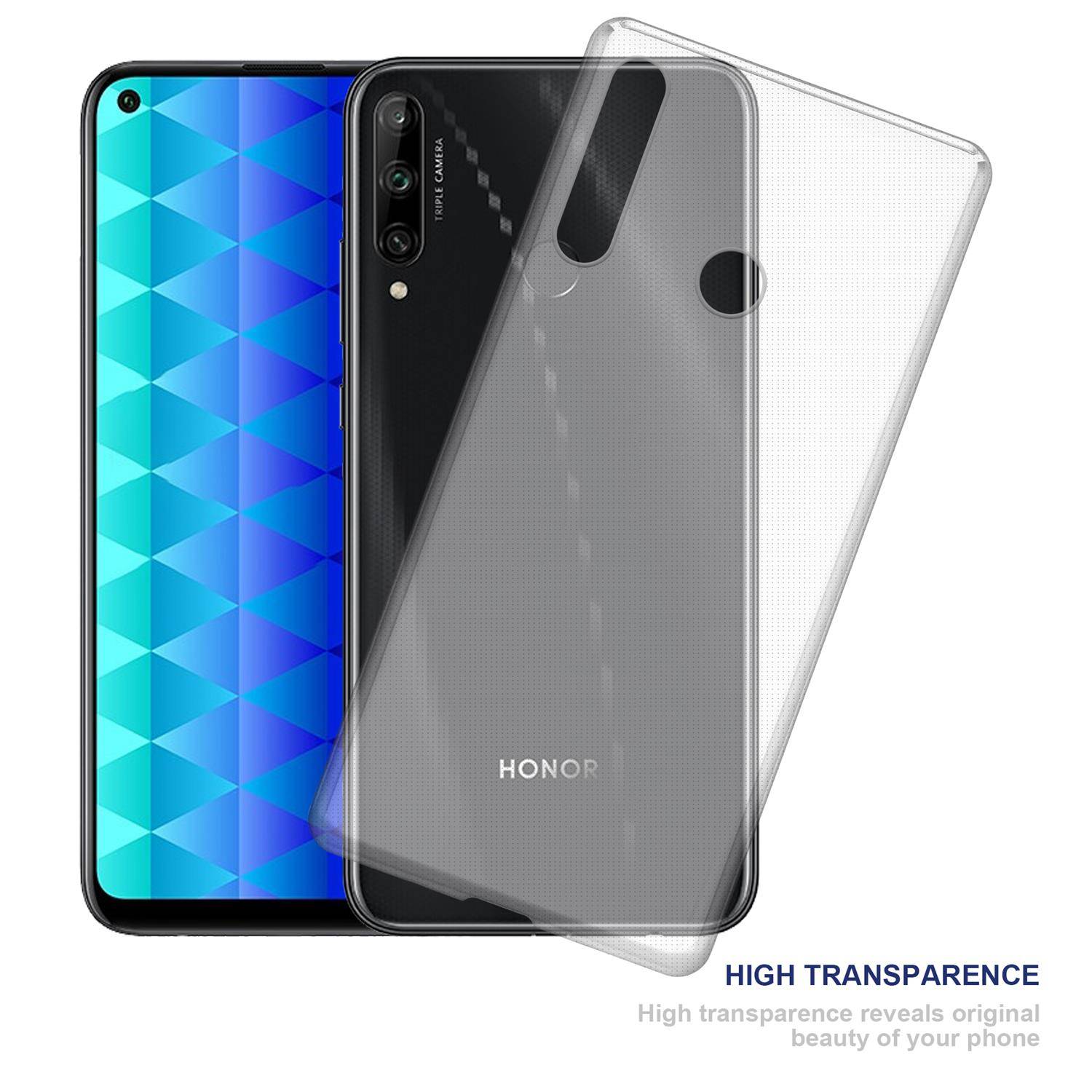 Cadorabo Hülle für Honor 9c Schutz Hülle in natur Schutzhülle TPU Silikon Cover Etui Case