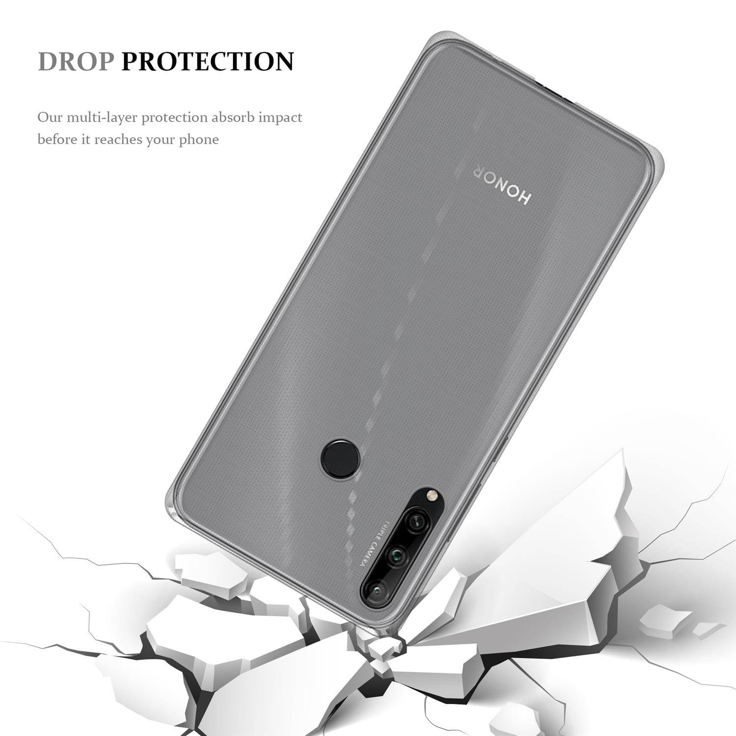 Cadorabo Hülle für Honor 9c Schutz Hülle in natur Schutzhülle TPU Silikon Cover Etui Case