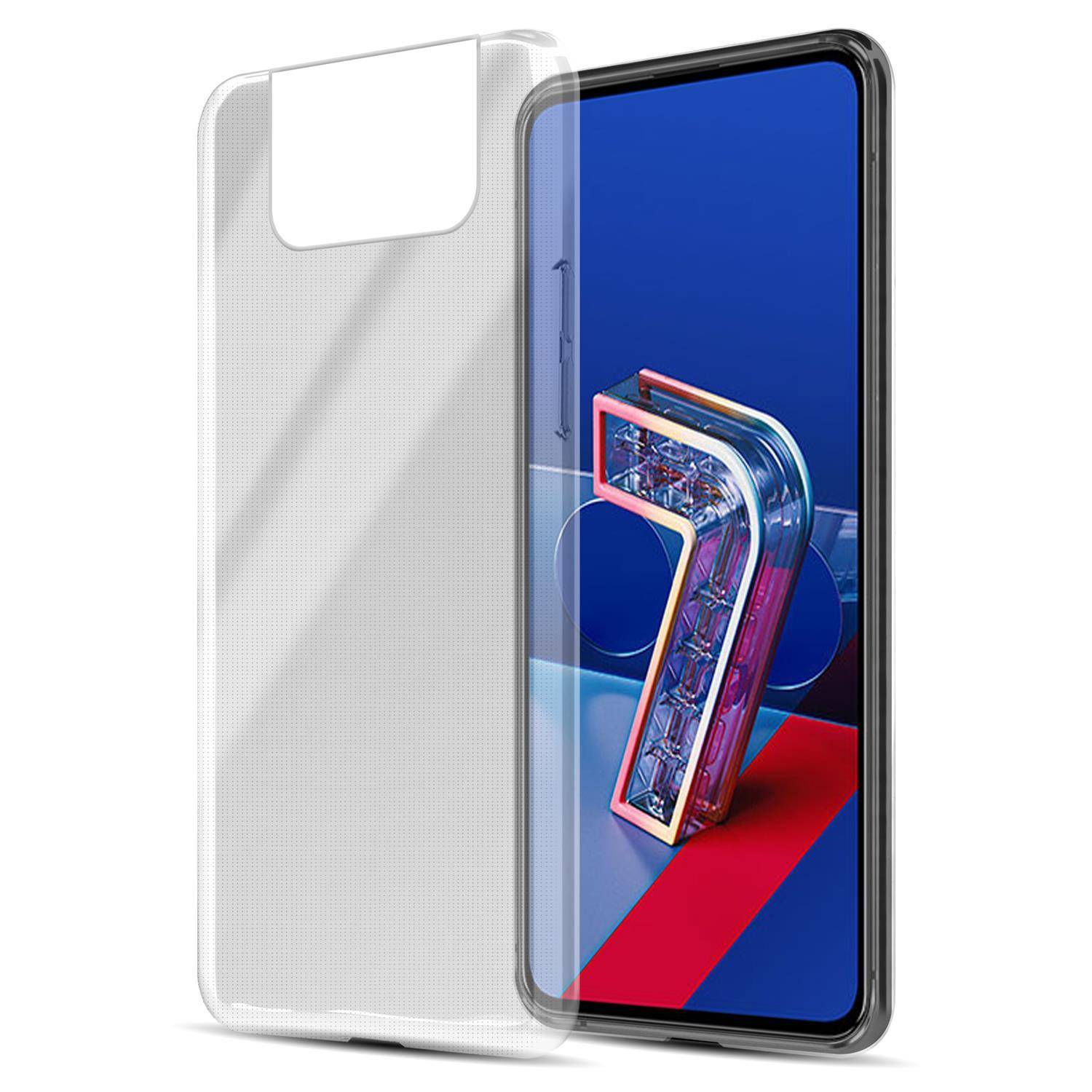 Cadorabo Hülle für Asus ZenFone 7 Schutz Hülle in natur Schutzhülle TPU Silikon Cover Etui Case