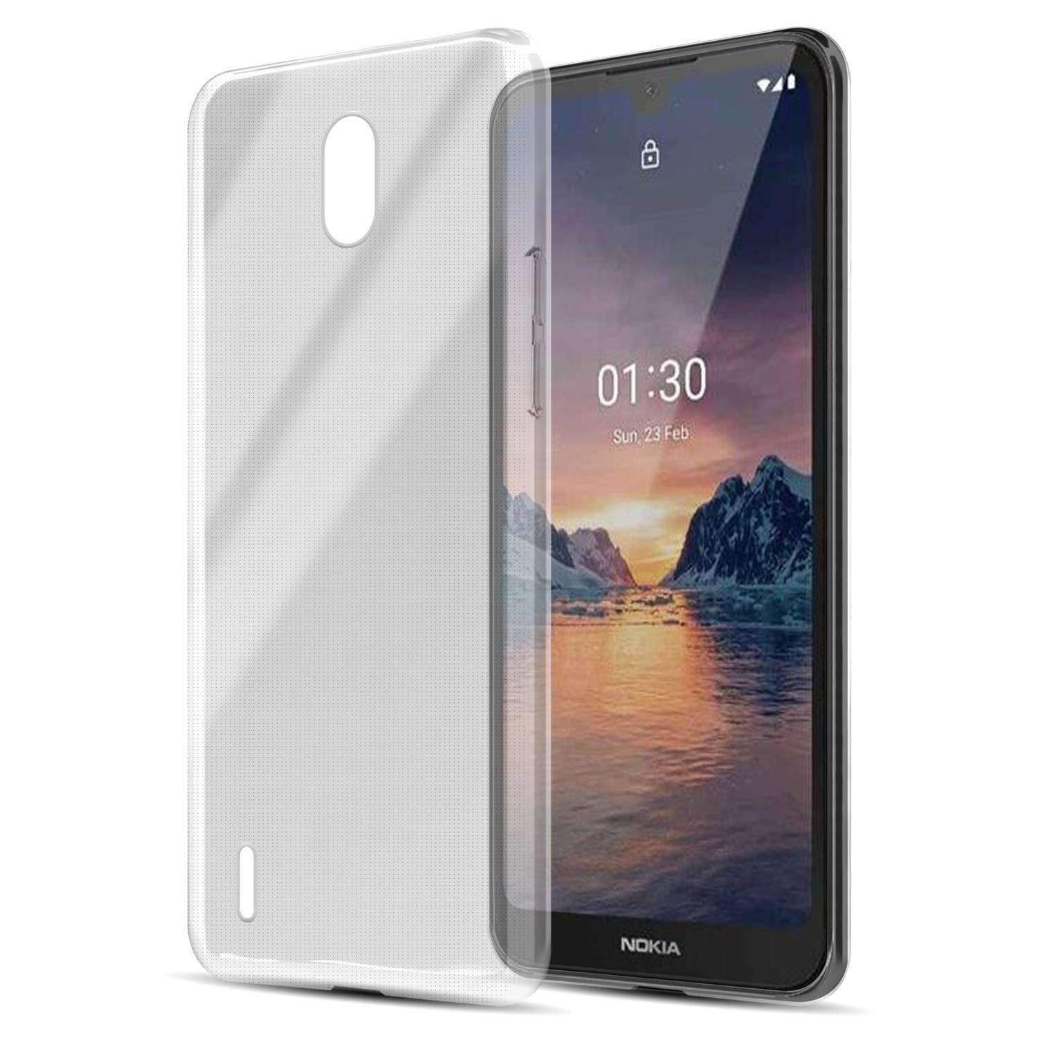 Cadorabo Hülle für Nokia 1.3 Schutz Hülle in natur Schutzhülle TPU Silikon Cover Etui Case