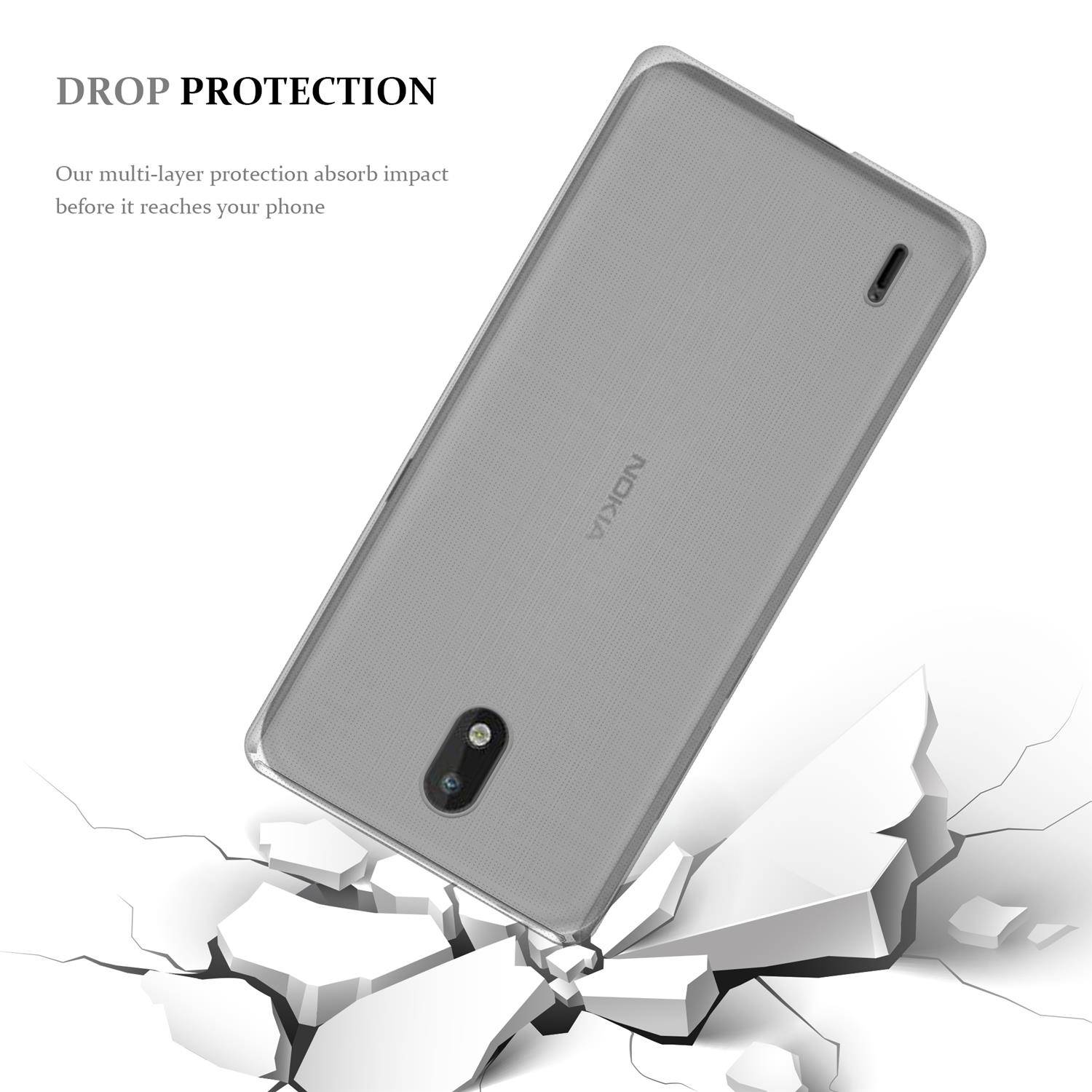 Cadorabo Hülle für Nokia 1.3 Schutz Hülle in natur Schutzhülle TPU Silikon Cover Etui Case