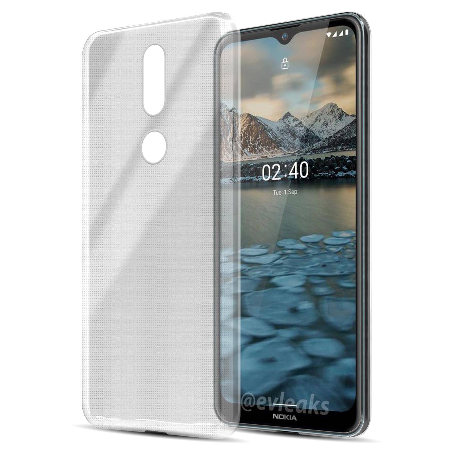 Cadorabo Hülle für Nokia 2.4 Schutz Hülle in natur Schutzhülle TPU Silikon Cover Etui Case