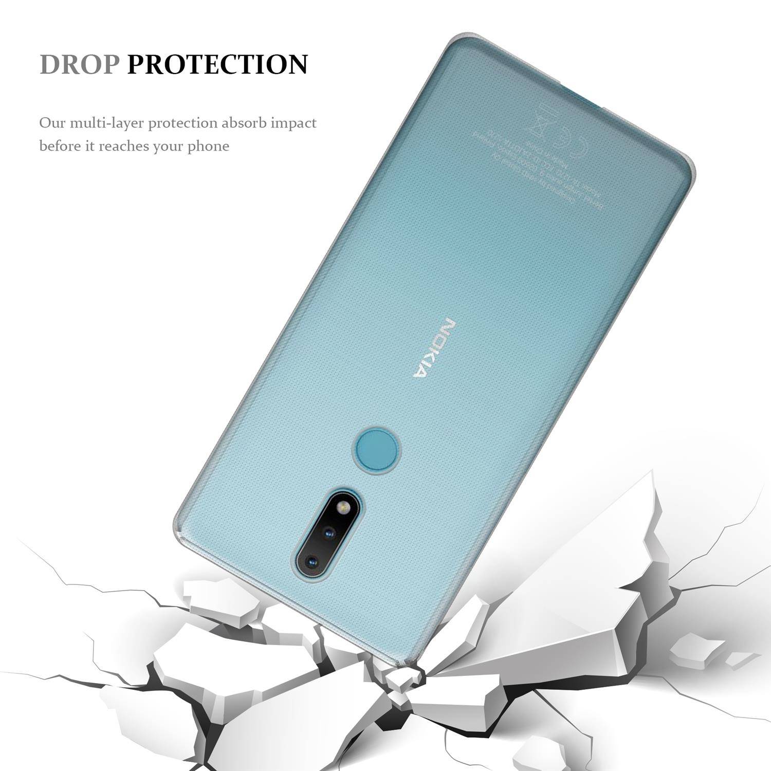 Cadorabo Hülle für Nokia 2.4 Schutz Hülle in natur Schutzhülle TPU Silikon Cover Etui Case