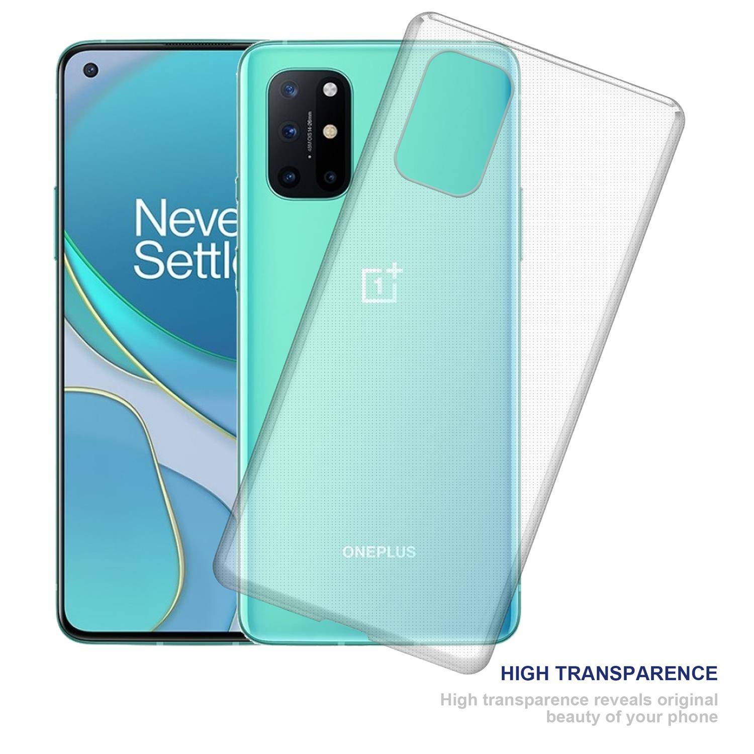 Cadorabo Hülle für OnePlus 8T Schutz Hülle in natur Schutzhülle TPU Silikon Cover Etui Case