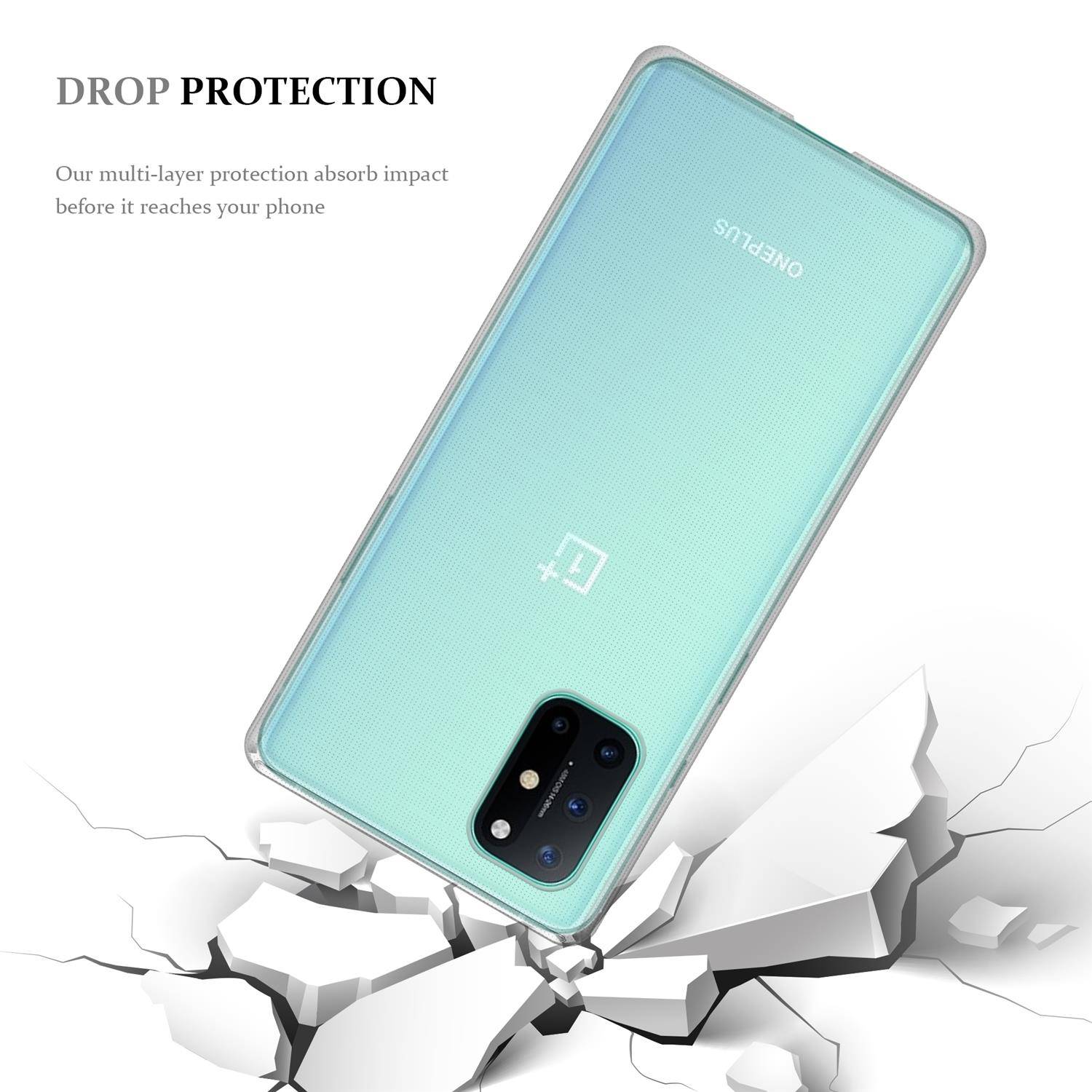 Cadorabo Hülle für OnePlus 8T Schutz Hülle in natur Schutzhülle TPU Silikon Cover Etui Case