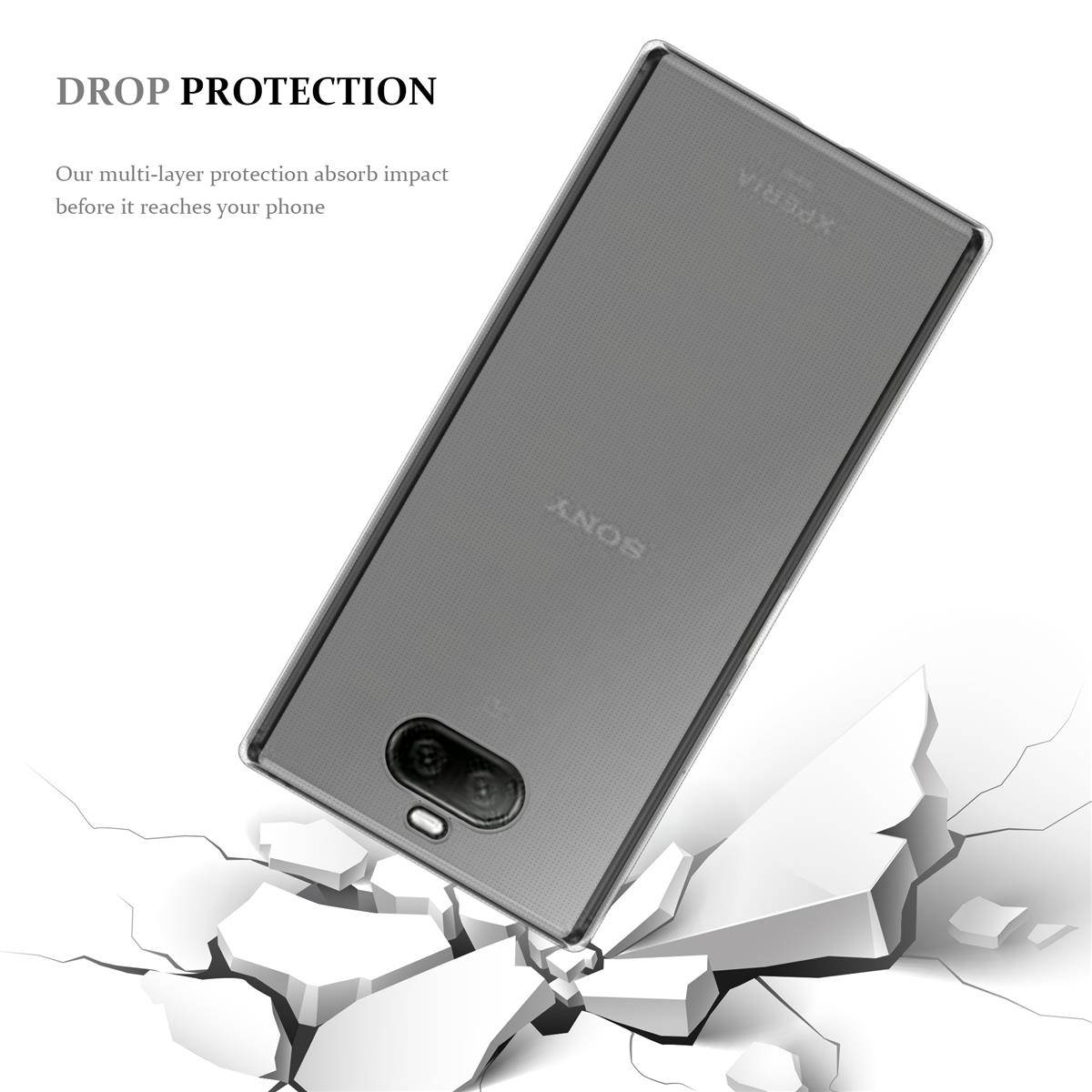 Cadorabo Hülle für Sony Xperia 8 Schutz Hülle in natur Schutzhülle TPU Silikon Cover Etui Case