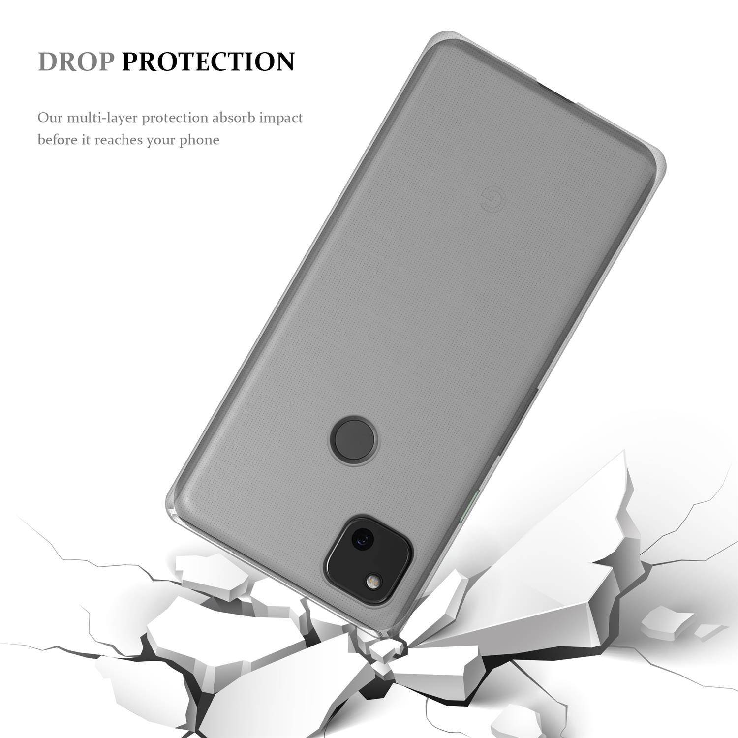 Cadorabo Hülle für Google Pixel 4a 5G Schutz Hülle in natur Schutzhülle TPU Silikon Cover Etui Case