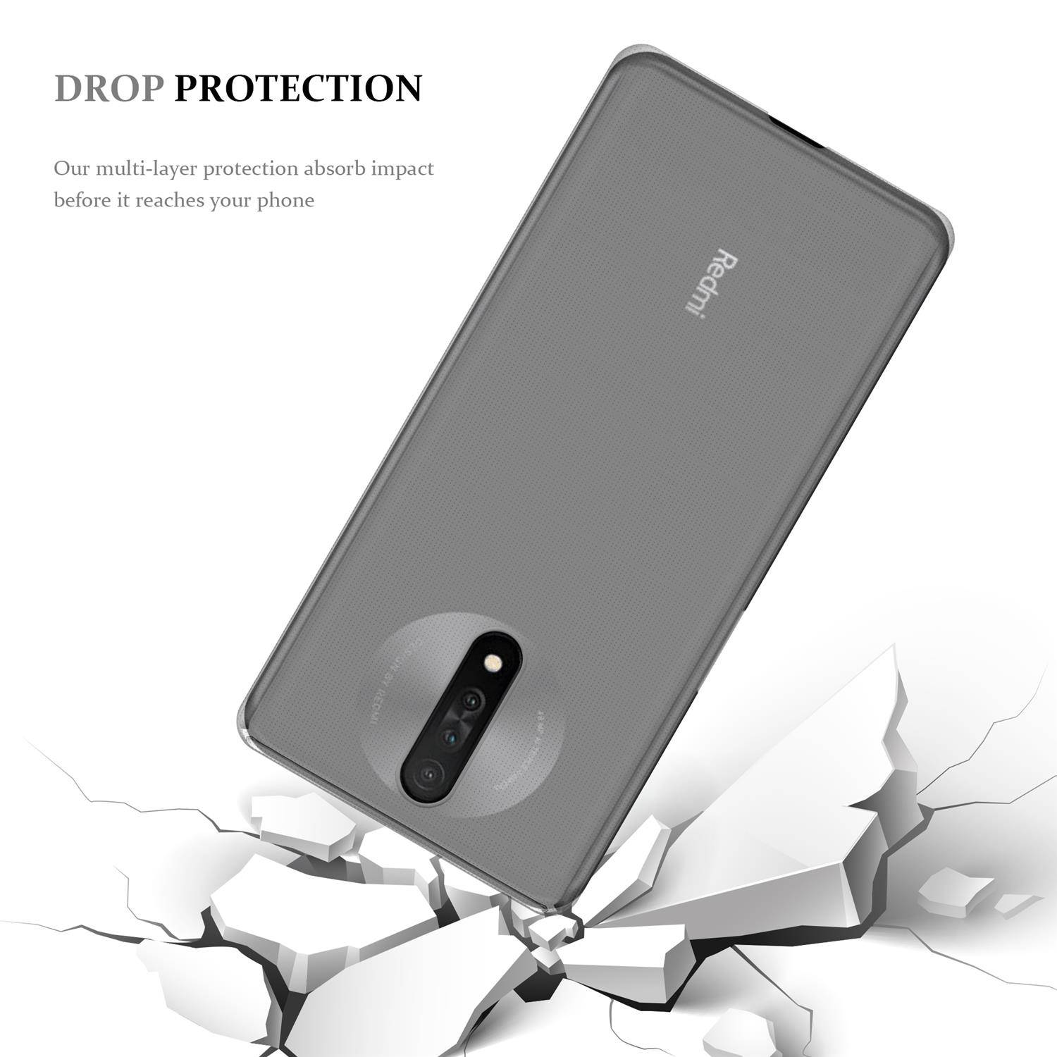 Cadorabo Hülle für Xiaomi Redmi K30i 5G Schutz Hülle in natur Schutzhülle TPU Silikon Cover Etui Case