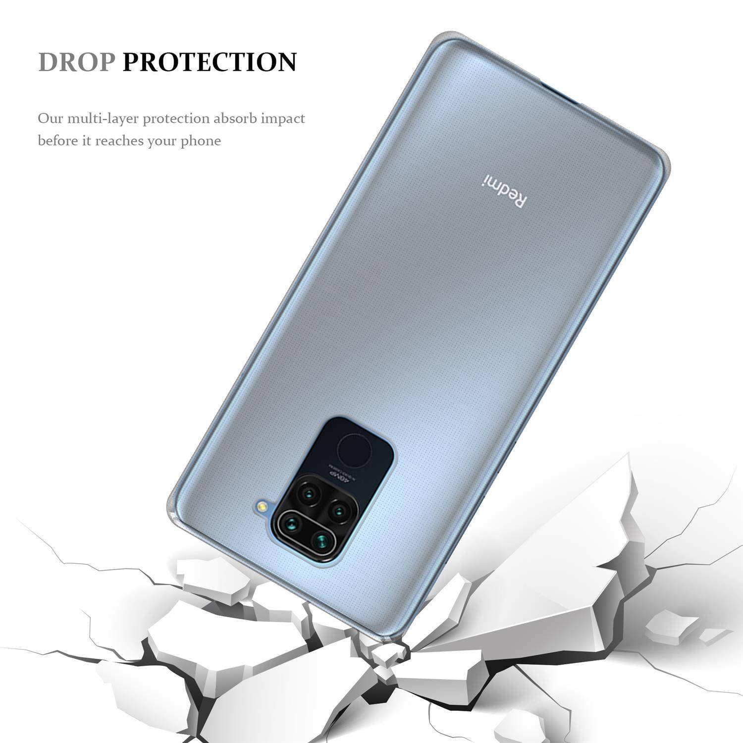 Cadorabo Hülle für Xiaomi Redmi 10X 4G Schutz Hülle in natur Schutzhülle TPU Silikon Cover Etui Case