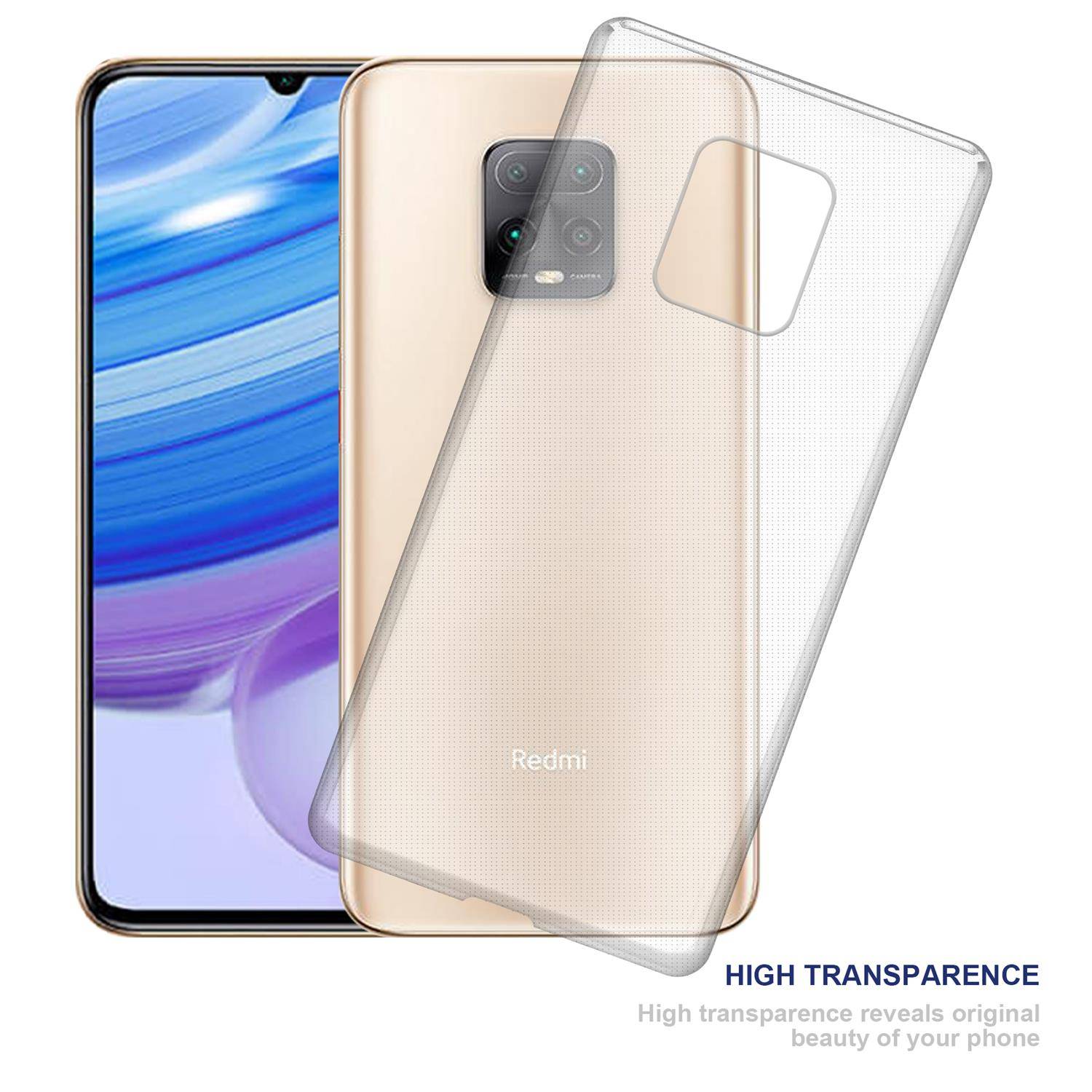 Cadorabo Hülle für Xiaomi Redmi 10X 5G Schutz Hülle in natur Schutzhülle TPU Silikon Cover Etui Case