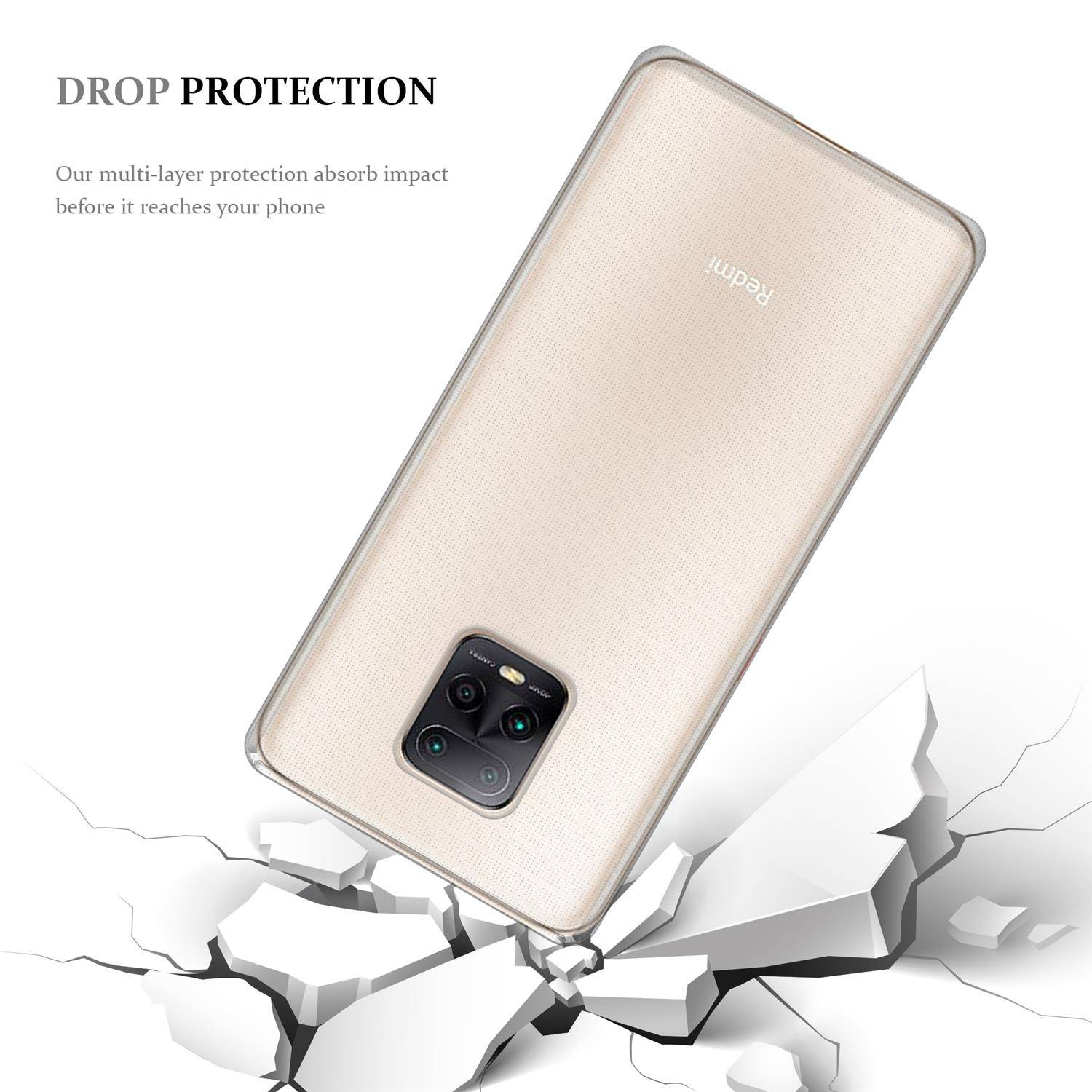 Cadorabo Hülle für Xiaomi Redmi 10X 5G Schutz Hülle in natur Schutzhülle TPU Silikon Cover Etui Case