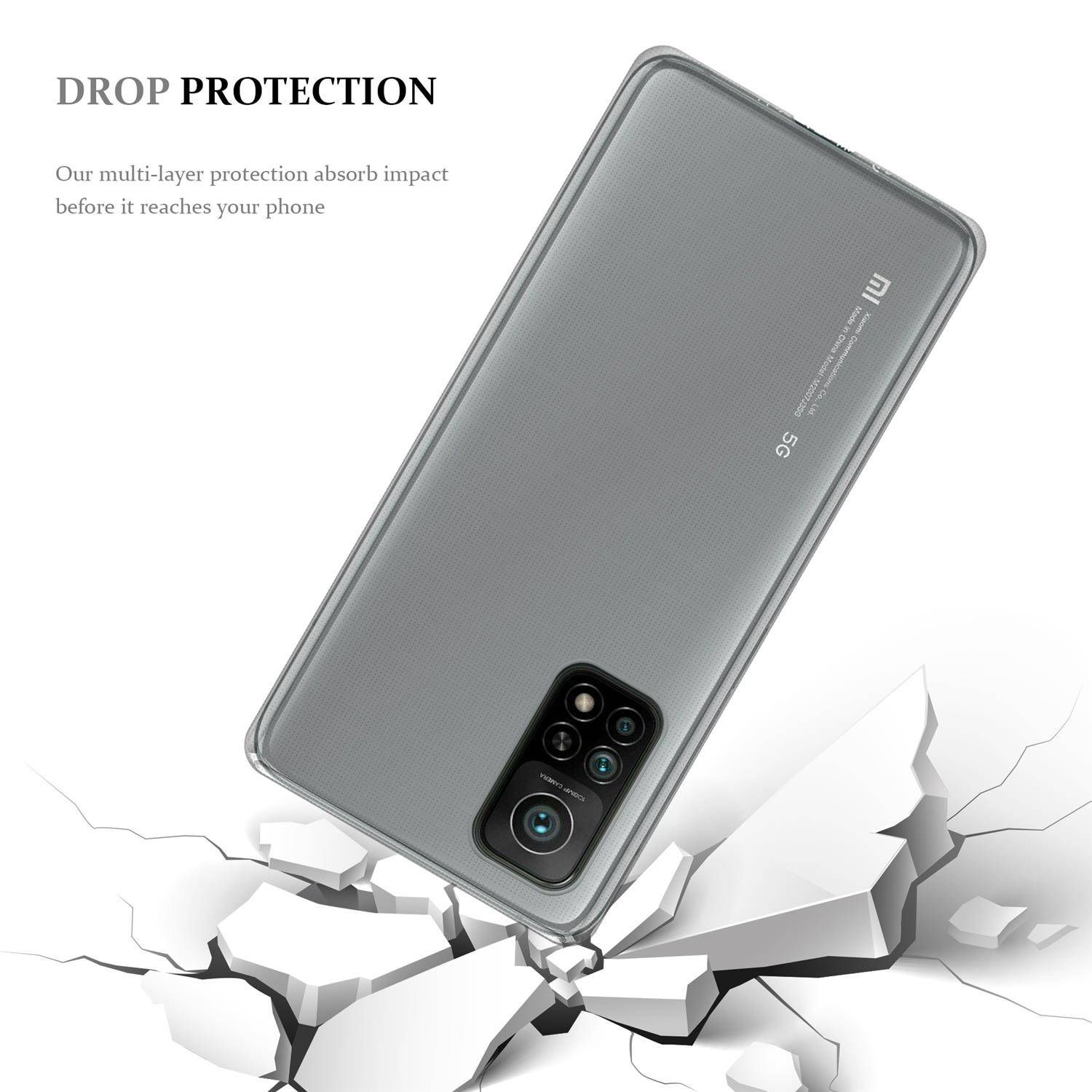 Cadorabo Hülle für Xiaomi Mi 10T / 10T Pro Schutz Hülle in natur Schutzhülle TPU Silikon Cover Etui Case