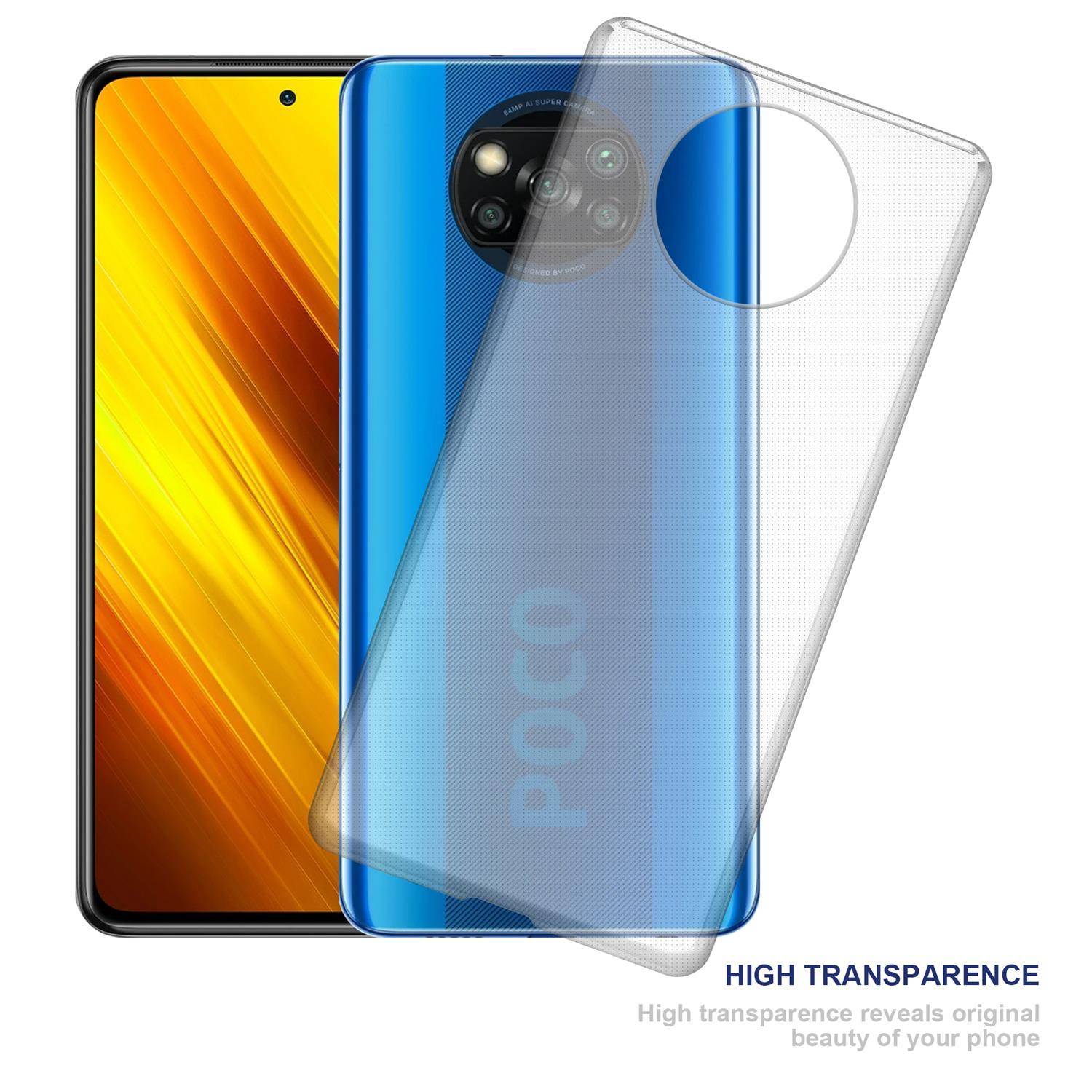 Cadorabo Hülle für Xiaomi Poco X3 NFC Schutz Hülle in natur Schutzhülle TPU Silikon Cover Etui Case