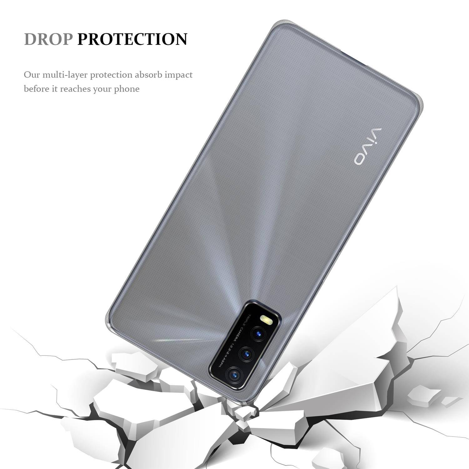 Cadorabo Hülle für Vivo Y20S Schutz Hülle in natur Schutzhülle TPU Silikon Cover Etui Case