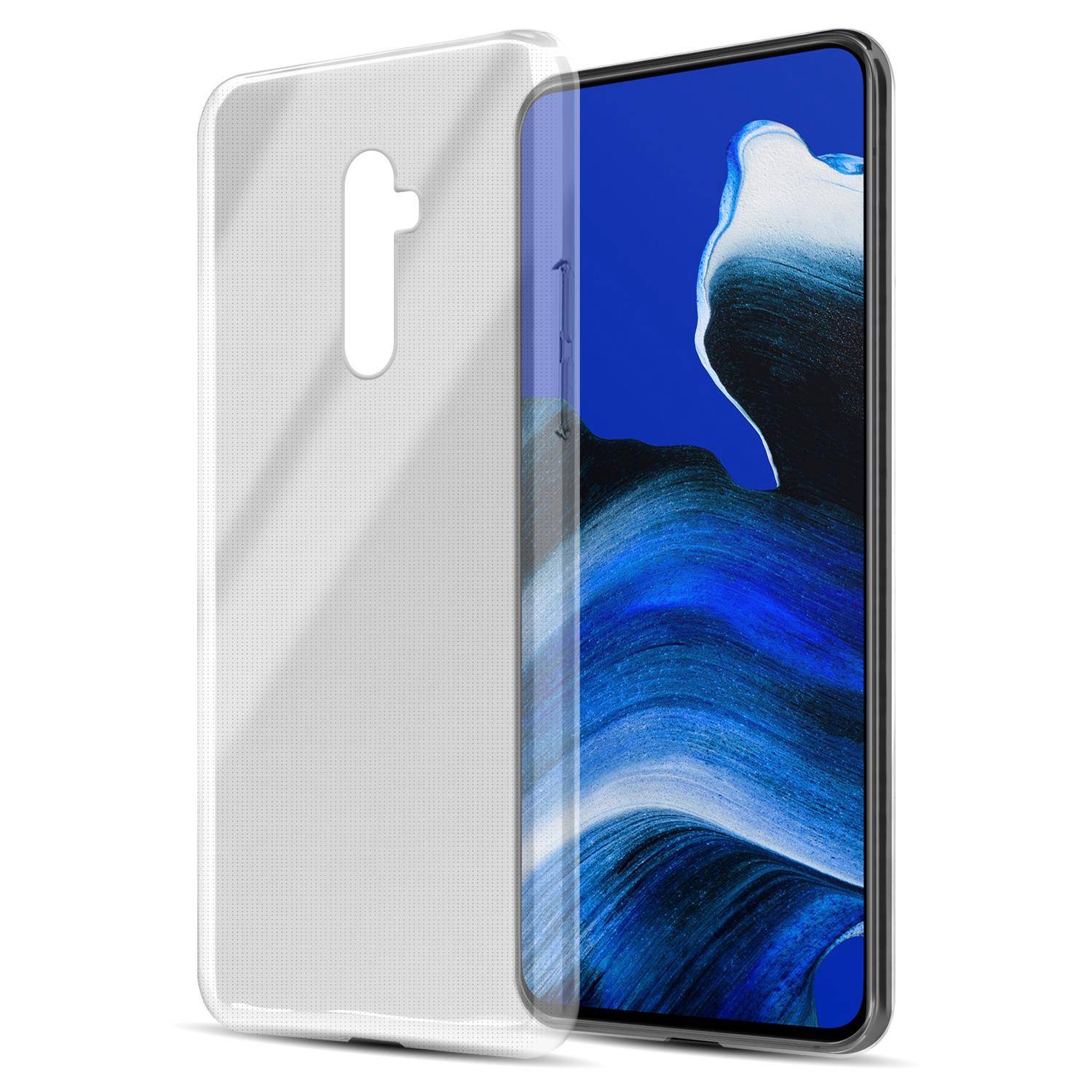 Cadorabo Hülle für Oppo Reno2 Schutz Hülle in natur Schutzhülle TPU Silikon Cover Etui Case