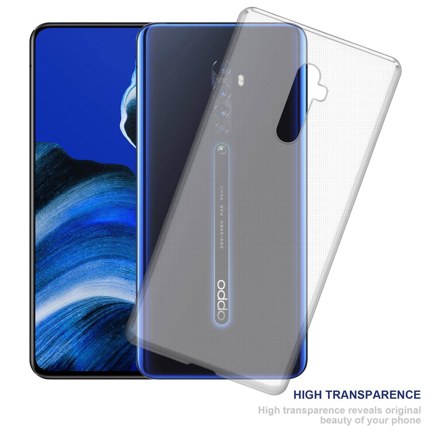 Cadorabo Hülle für Oppo Reno2 Schutz Hülle in natur Schutzhülle TPU Silikon Cover Etui Case