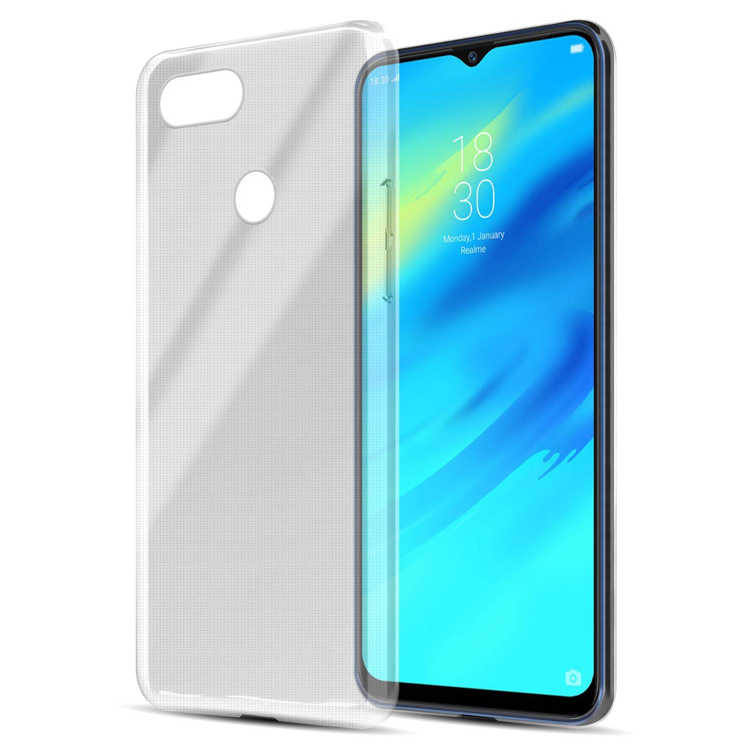 Cadorabo Hülle für Oppo Realme 7 Pro Schutz Hülle in natur Schutzhülle TPU Silikon Cover Etui Case