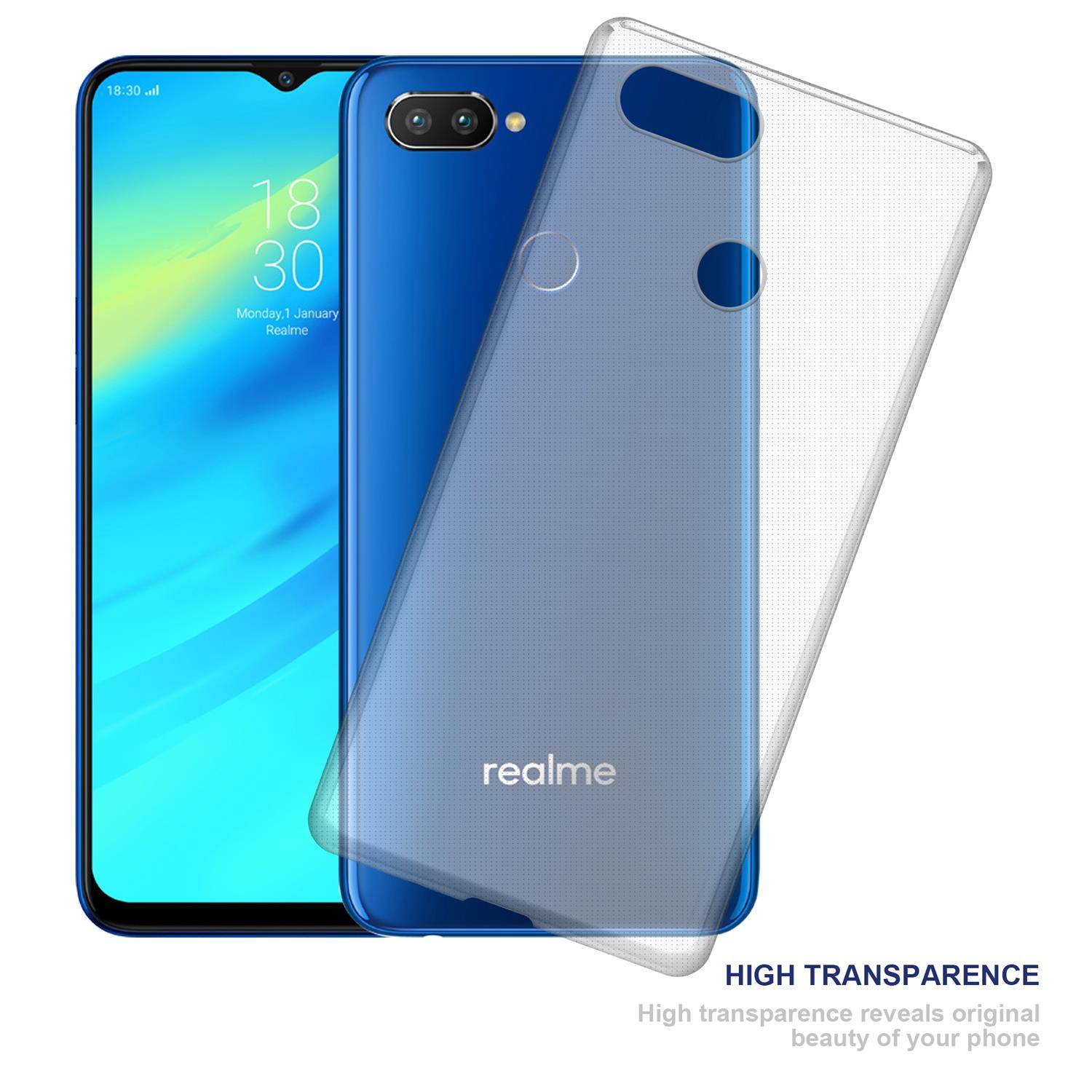 Cadorabo Hülle für Oppo Realme 7 Pro Schutz Hülle in natur Schutzhülle TPU Silikon Cover Etui Case