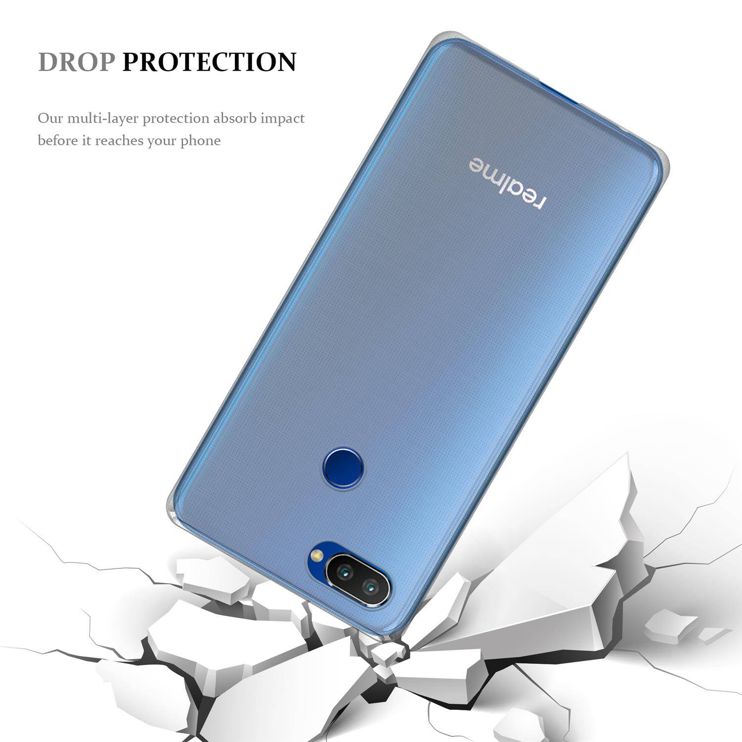 Cadorabo Hülle für Oppo Realme 7 Pro Schutz Hülle in natur Schutzhülle TPU Silikon Cover Etui Case