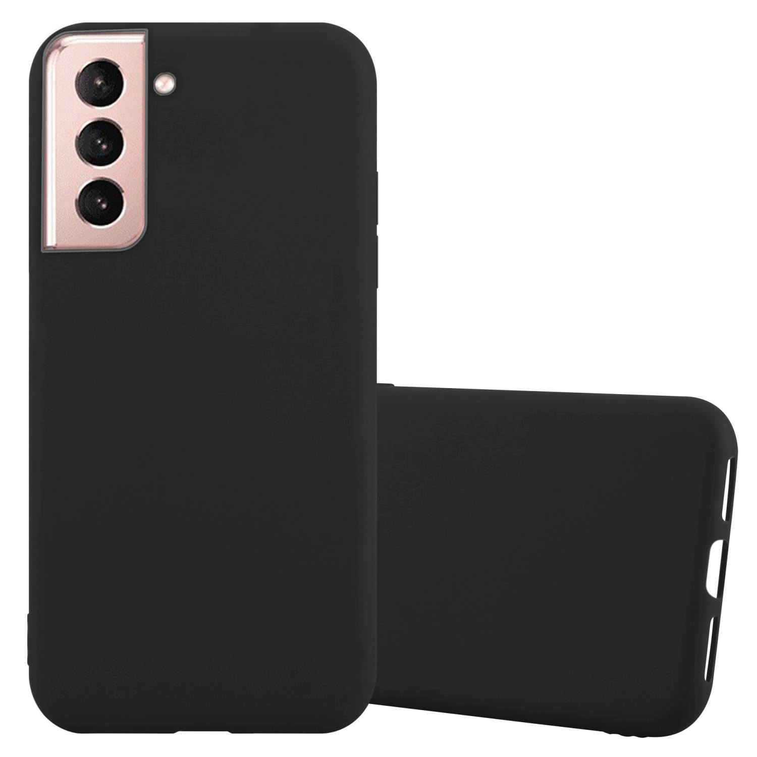 Cadorabo Hülle für Samsung Galaxy S21 5G Schutzhülle in Schwarz Handyhülle TPU Silikon Etui Case Cover
