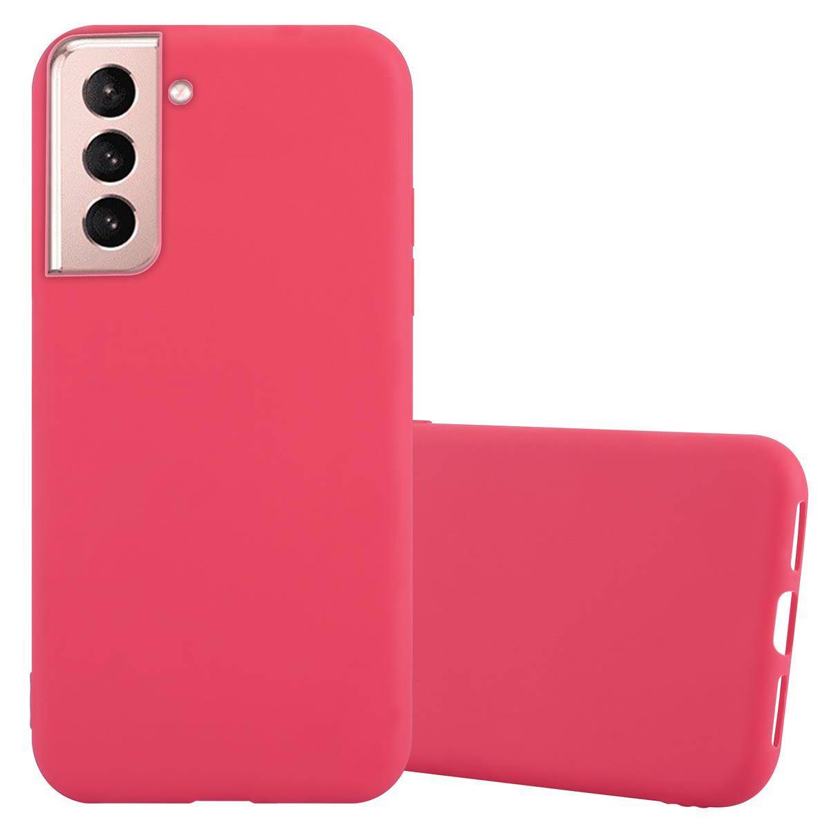 Cadorabo Hülle für Samsung Galaxy S21 PLUS Schutzhülle in Rot Handyhülle TPU Silikon Etui Case Cover