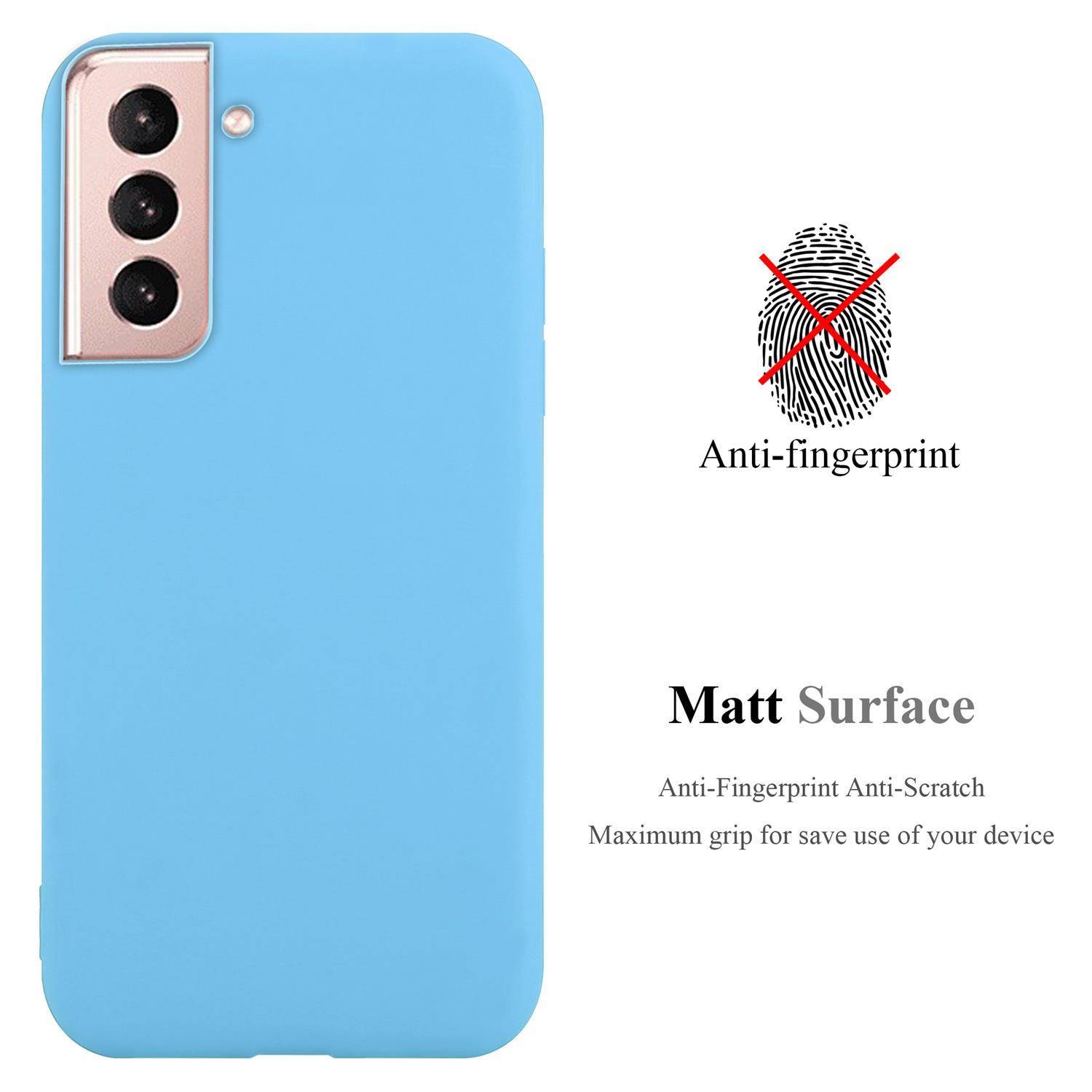 Cadorabo Hülle für Samsung Galaxy S21 PLUS Schutzhülle in Blau Handyhülle TPU Silikon Etui Case Cover