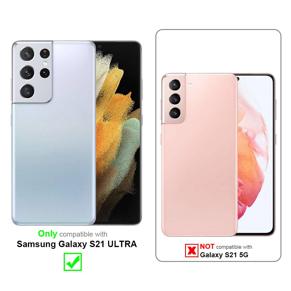 Cadorabo Hülle für Samsung Galaxy S21 ULTRA Schutzhülle in Rosa Handyhülle TPU Silikon Etui Case Cover