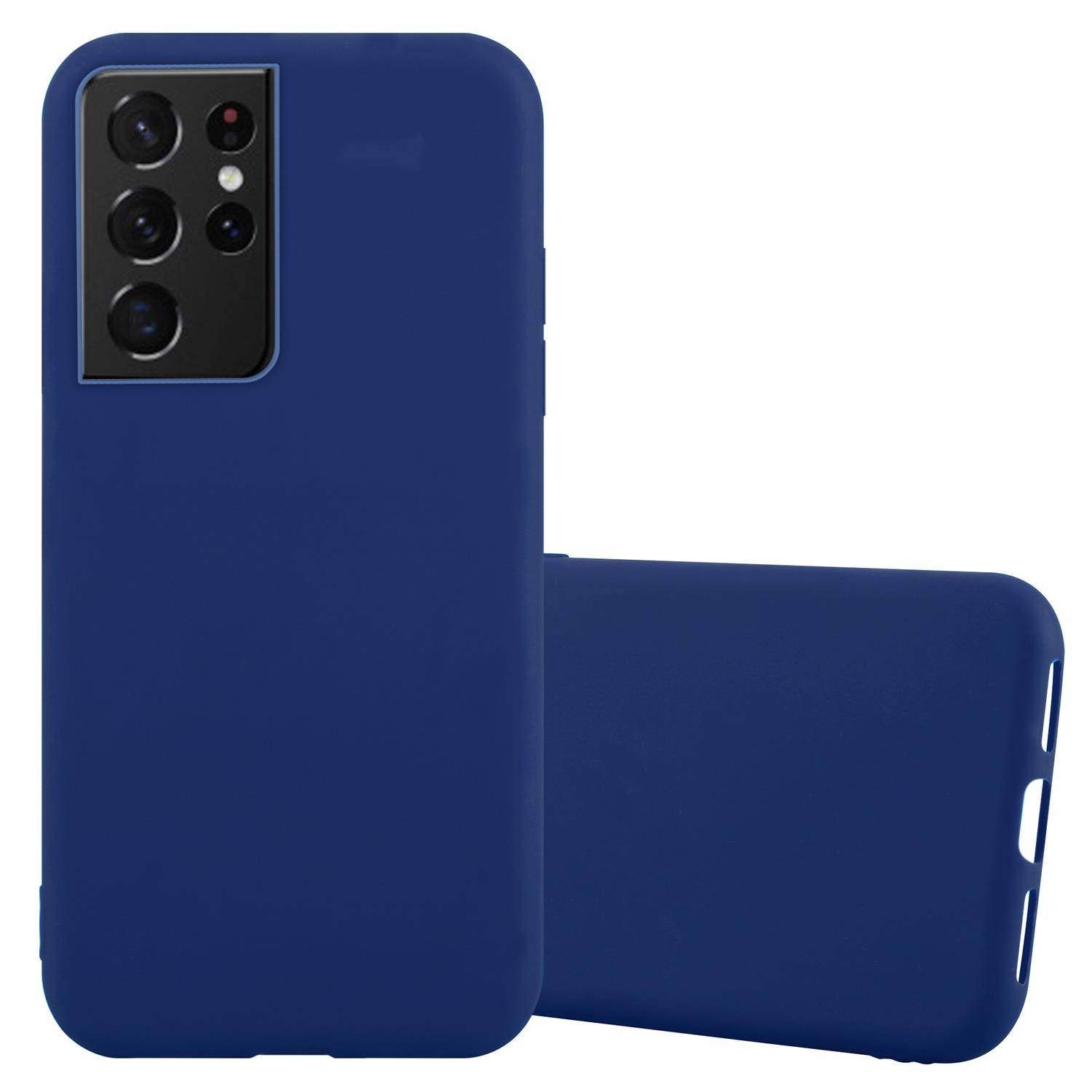Cadorabo Hülle für Samsung Galaxy S21 ULTRA Schutzhülle in Blau Handyhülle TPU Silikon Etui Case Cover