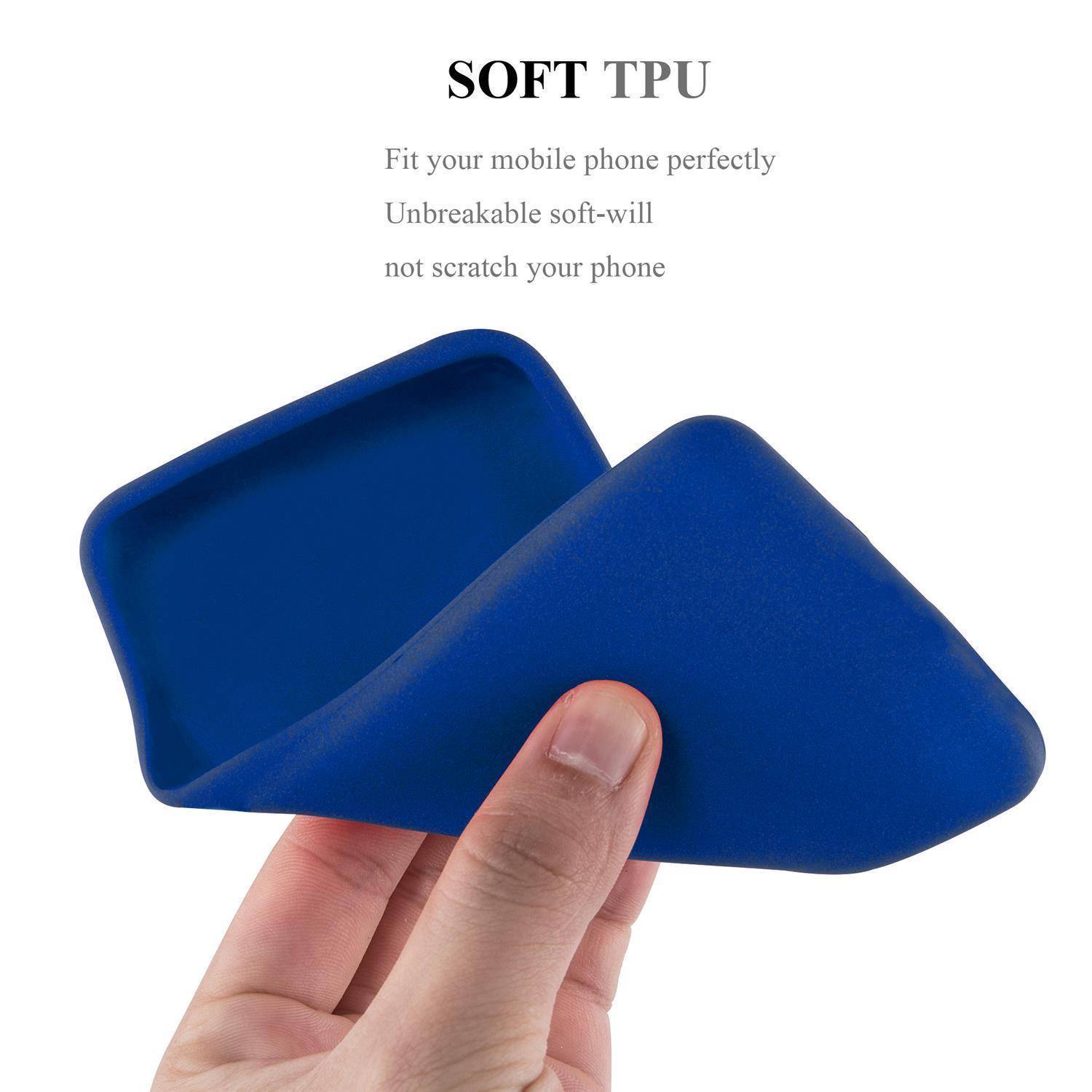 Cadorabo Hülle für Samsung Galaxy S21 ULTRA Schutzhülle in Blau Handyhülle TPU Silikon Etui Case Cover