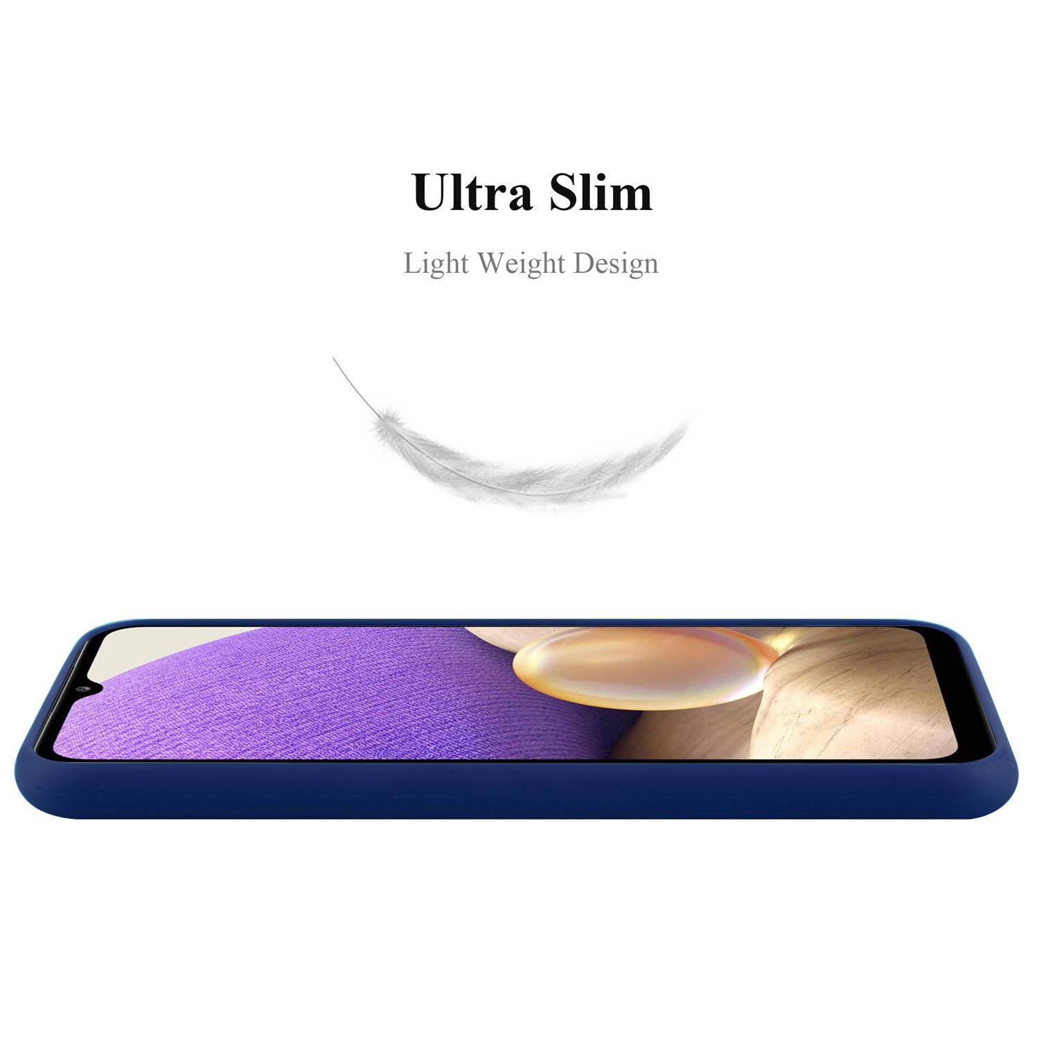 Cadorabo Hülle für Samsung Galaxy A32 5G Schutzhülle in Blau Handyhülle TPU Silikon Etui Case Cover