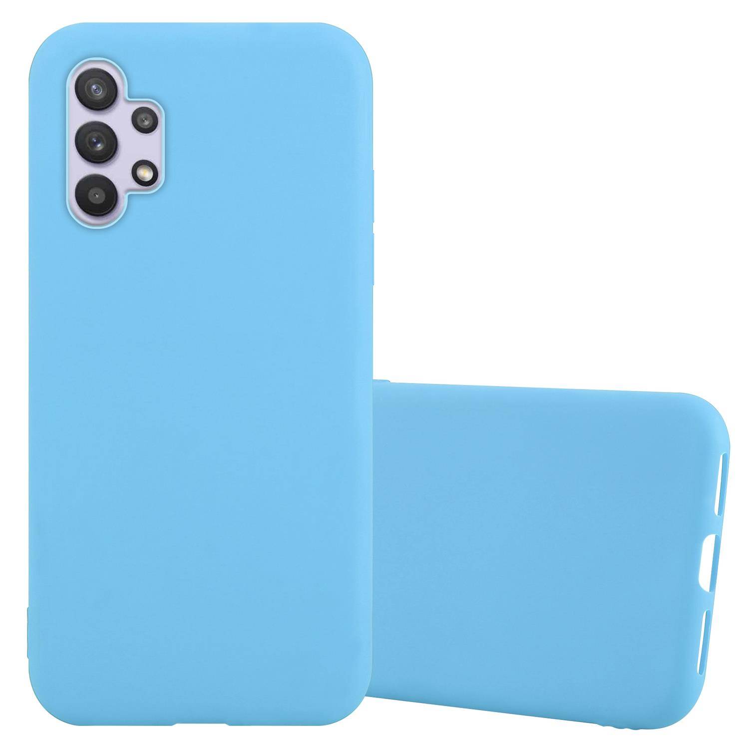Cadorabo Hülle für Samsung Galaxy A32 5G Schutzhülle in Blau Handyhülle TPU Silikon Etui Case Cover