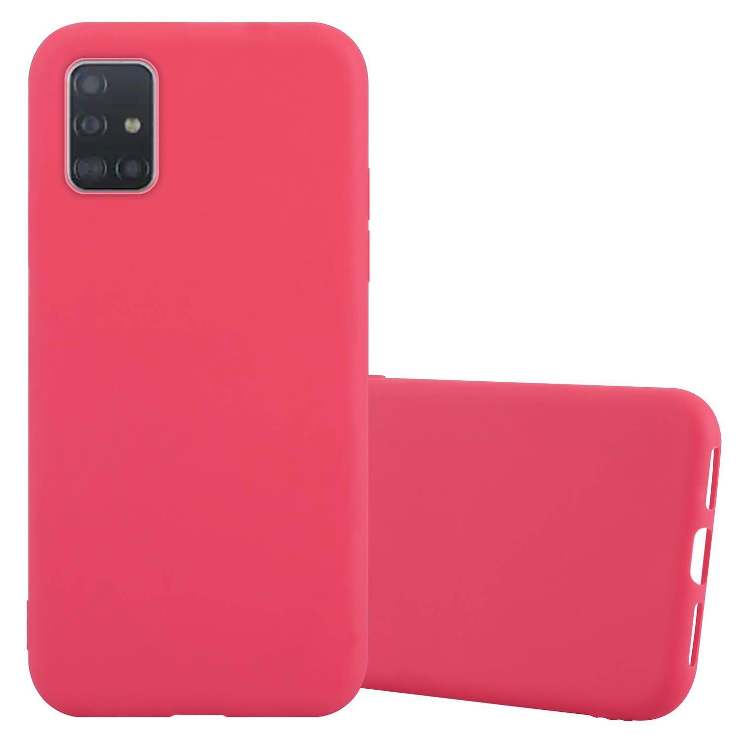 Cadorabo Hülle für Samsung Galaxy A52 (4G / 5G) / A52s Schutzhülle in Rot Handyhülle TPU Silikon Etui Case Cover