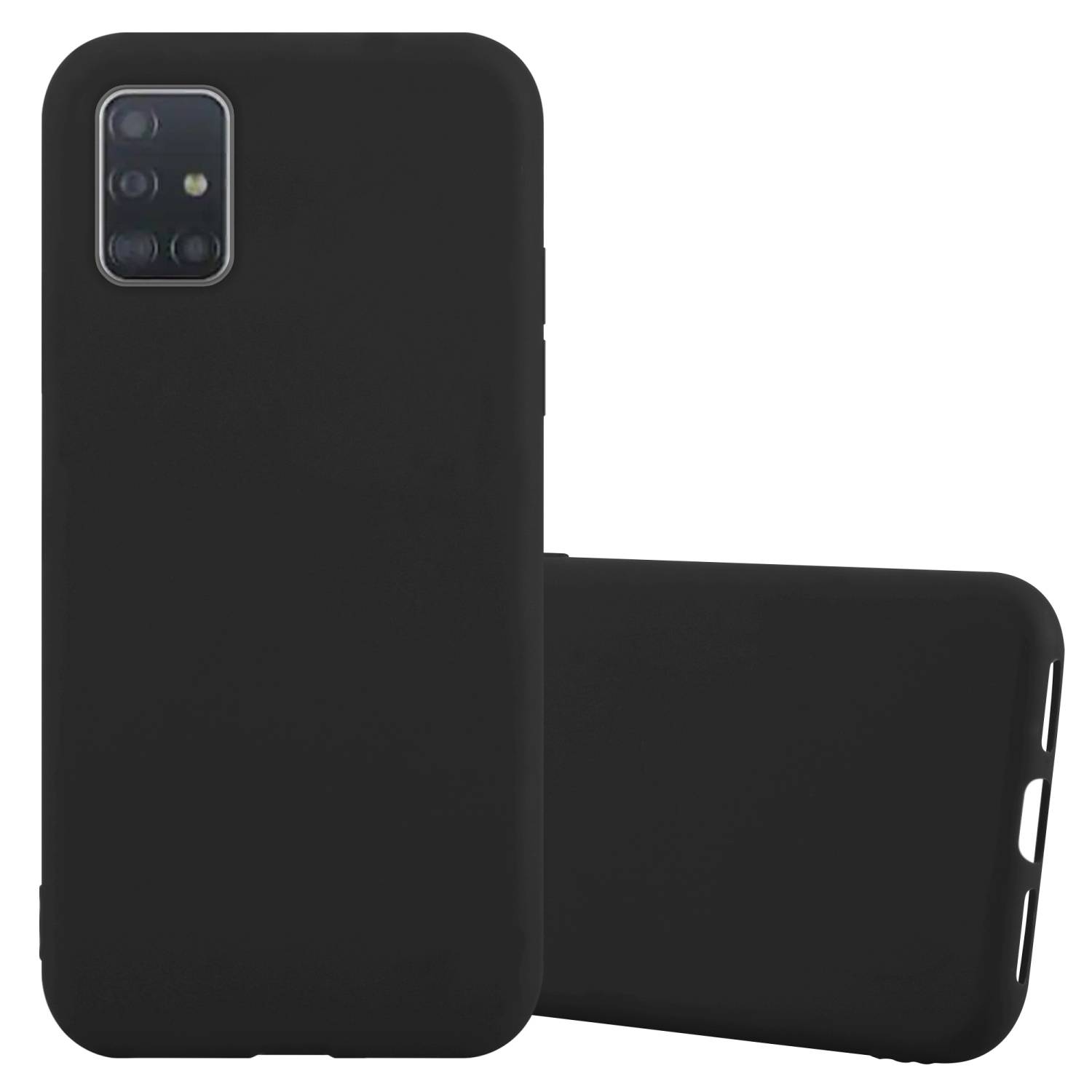 Cadorabo Hülle für Samsung Galaxy A52 (4G / 5G) / A52s Schutzhülle in Schwarz Handyhülle TPU Silikon Etui Case Cover