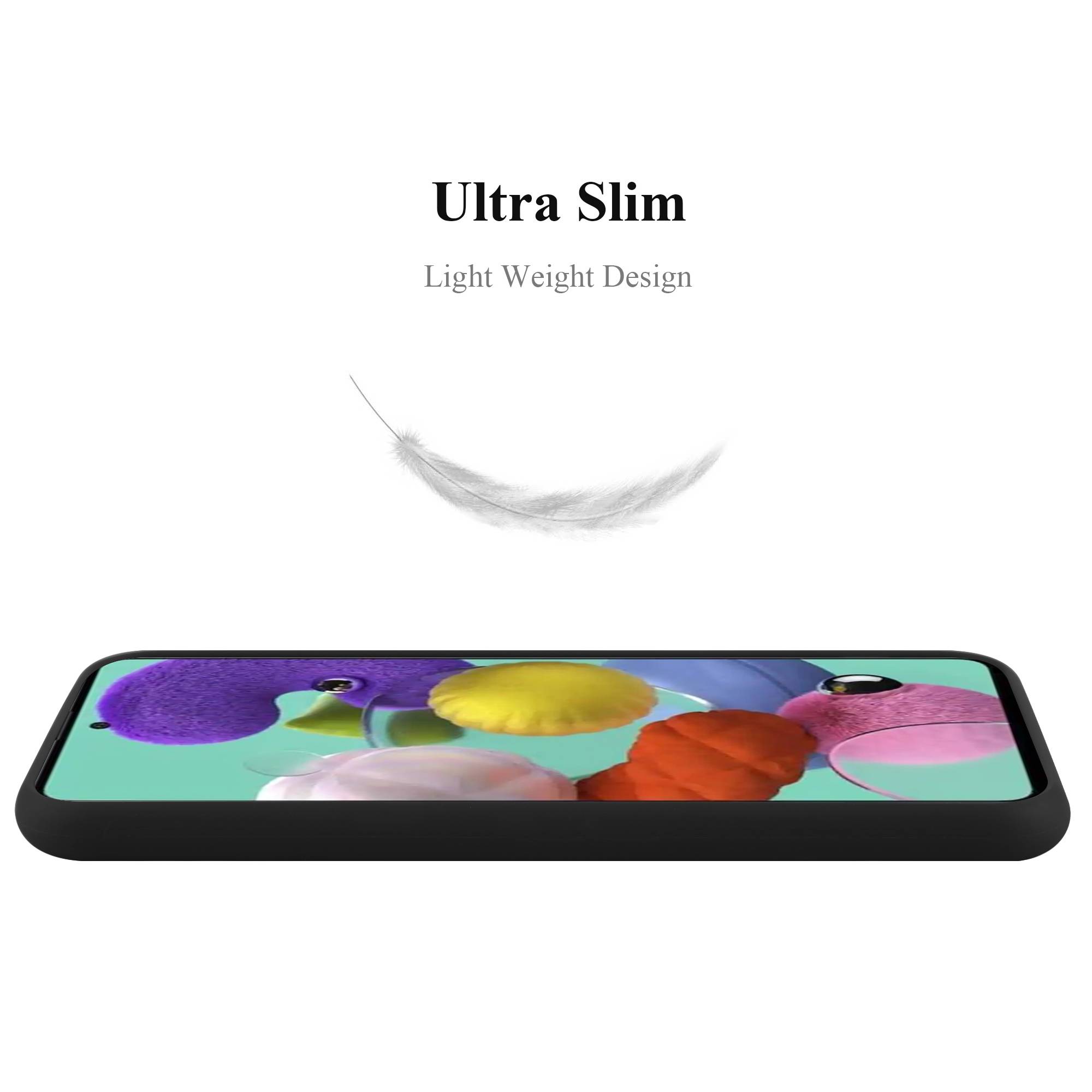 Cadorabo Hülle für Samsung Galaxy A52 (4G / 5G) / A52s Schutzhülle in Schwarz Handyhülle TPU Silikon Etui Case Cover