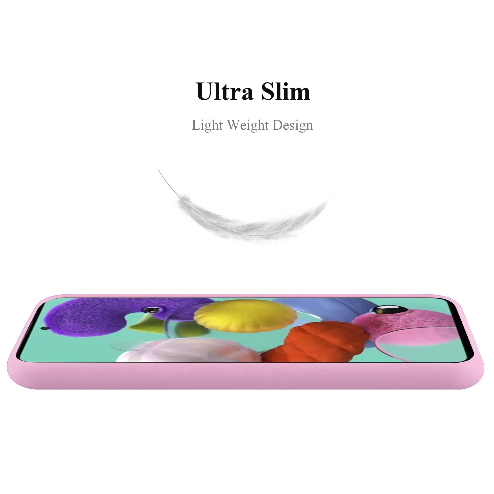 Cadorabo Hülle für Samsung Galaxy A72 4G / 5G Schutzhülle in Rosa Handyhülle TPU Silikon Etui Case Cover