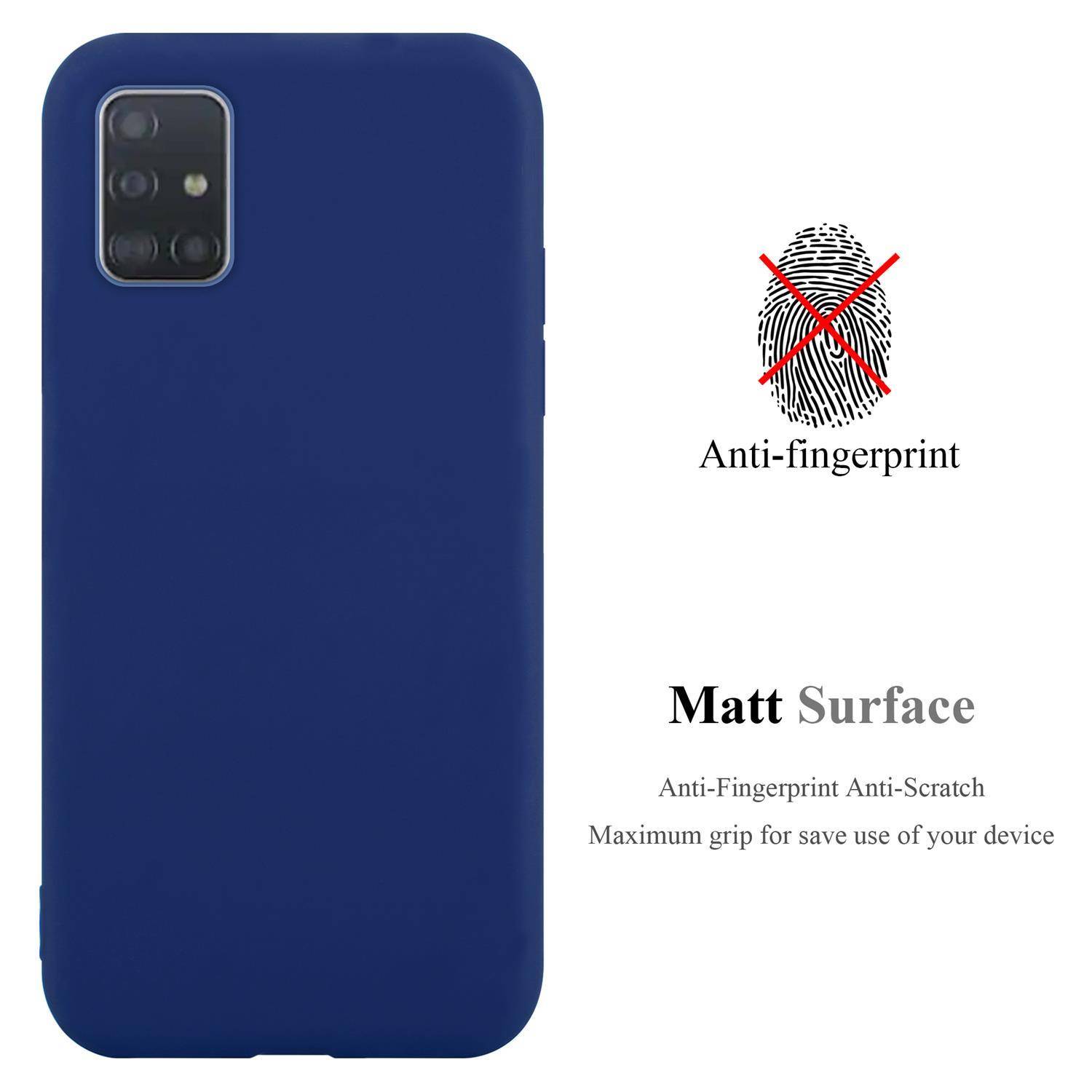 Cadorabo Hülle für Samsung Galaxy A72 4G / 5G Schutzhülle in Blau Handyhülle TPU Silikon Etui Case Cover