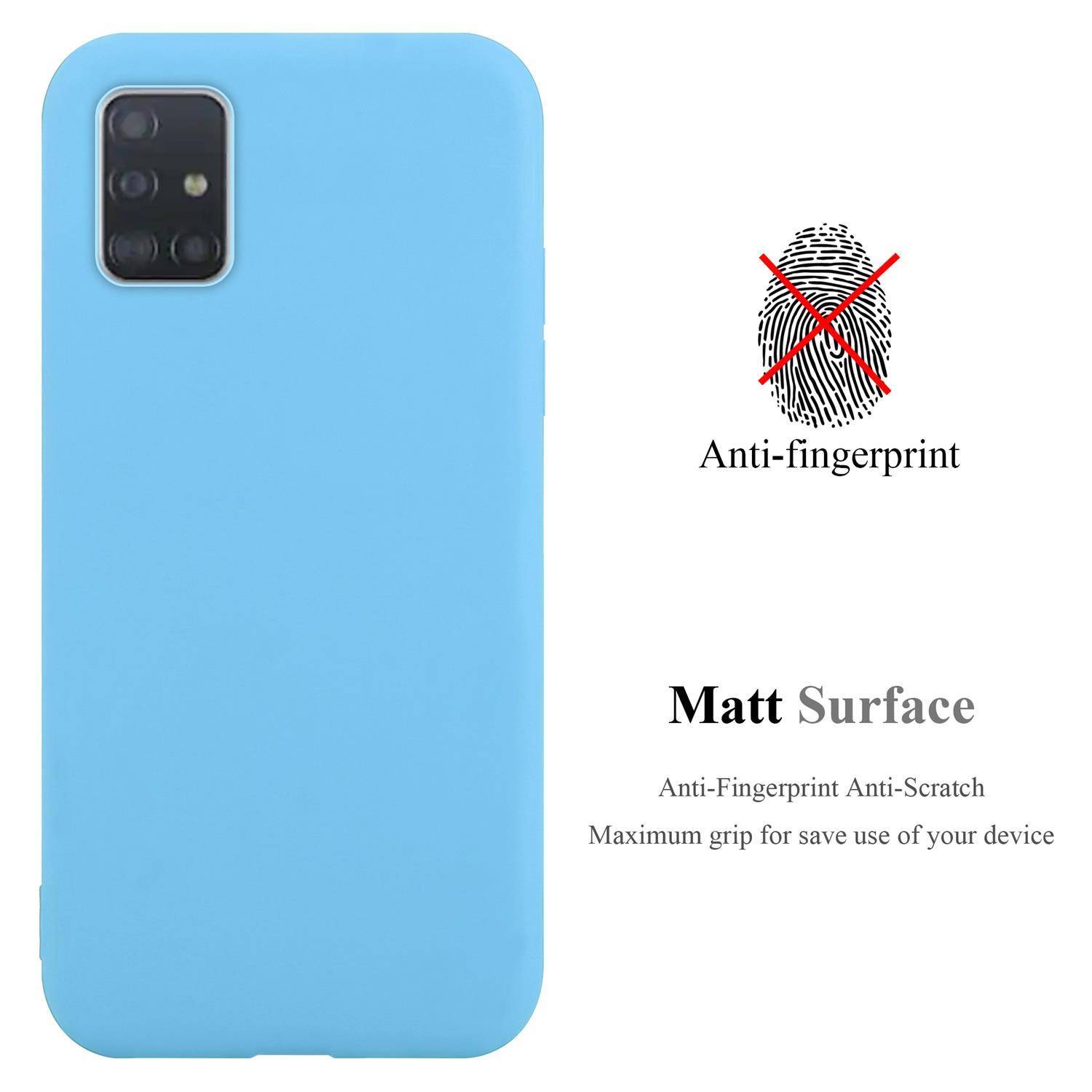 Cadorabo Hülle für Samsung Galaxy A72 4G / 5G Schutzhülle in Blau Handyhülle TPU Silikon Etui Case Cover
