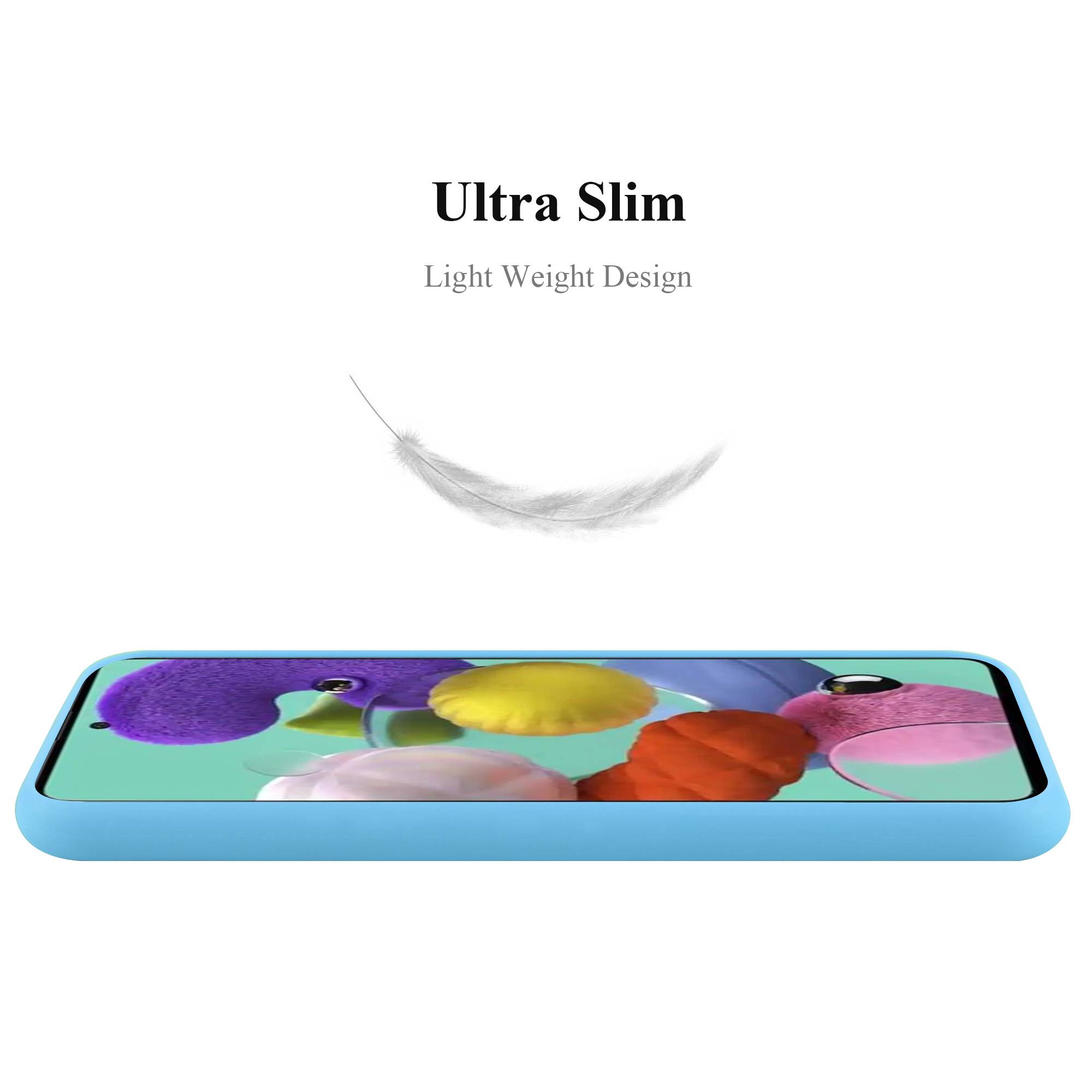 Cadorabo Hülle für Samsung Galaxy A72 4G / 5G Schutzhülle in Blau Handyhülle TPU Silikon Etui Case Cover