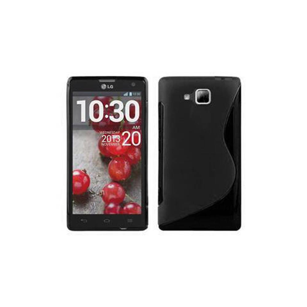 Cadorabo Schutzhülle für LG L9 (2.Gen.) Hülle in Schwarz Handyhülle Case TPU Silikon Etui